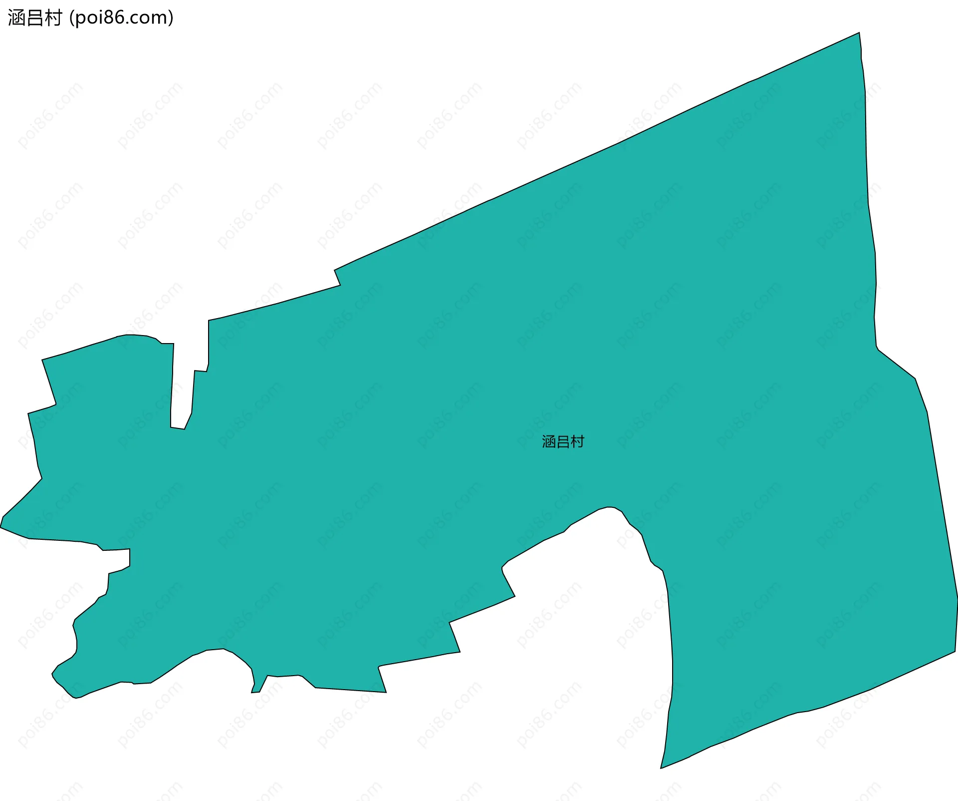 涵吕村边界地图