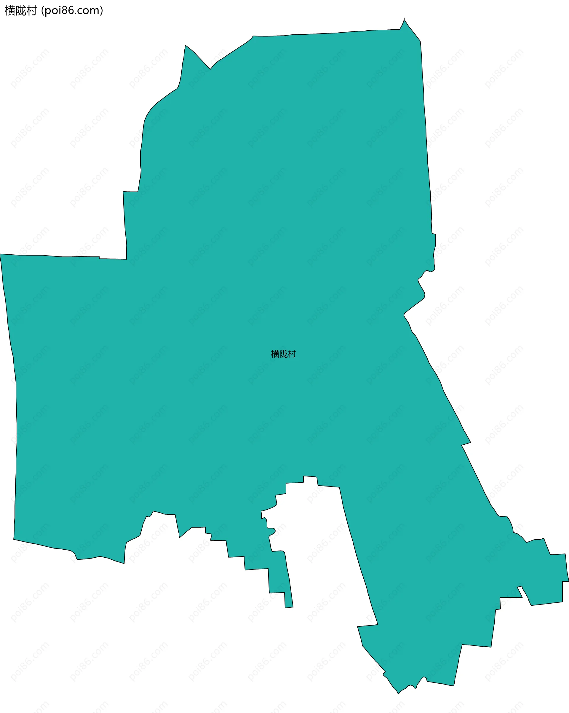 横陇村边界地图