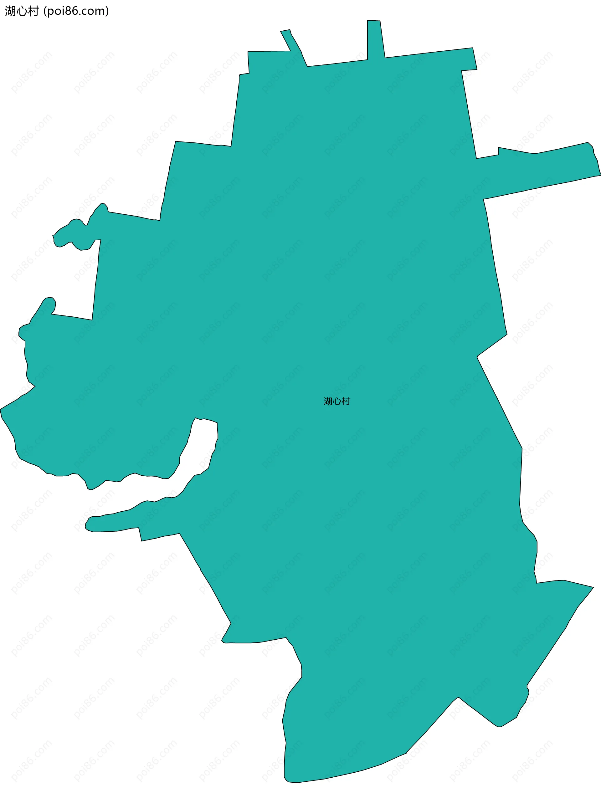 湖心村边界地图