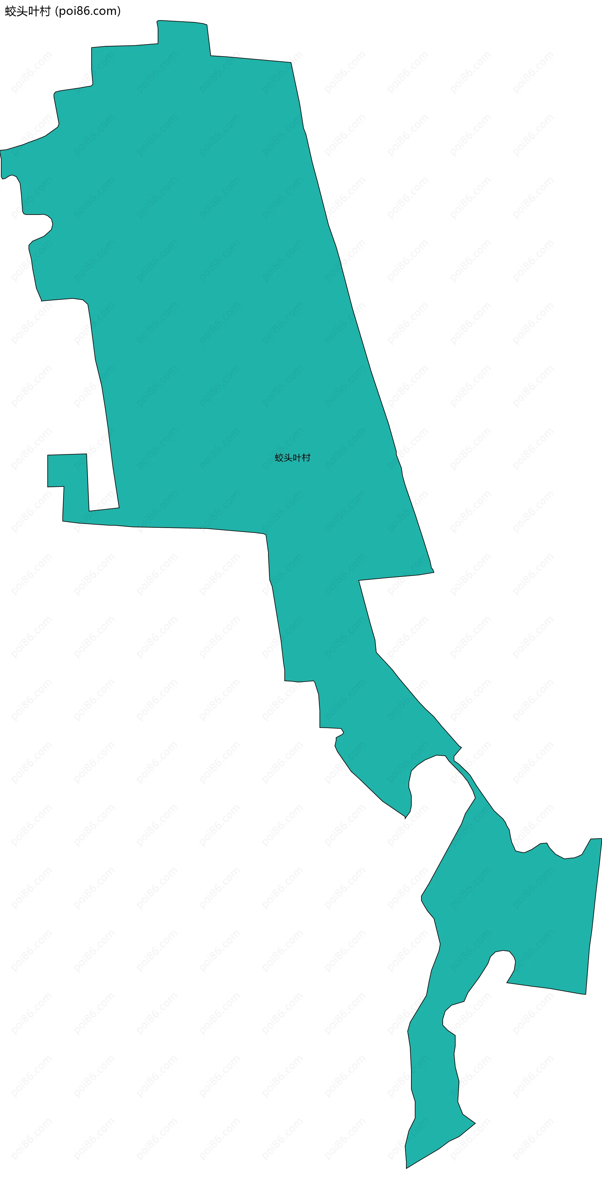 蛟头叶村边界地图