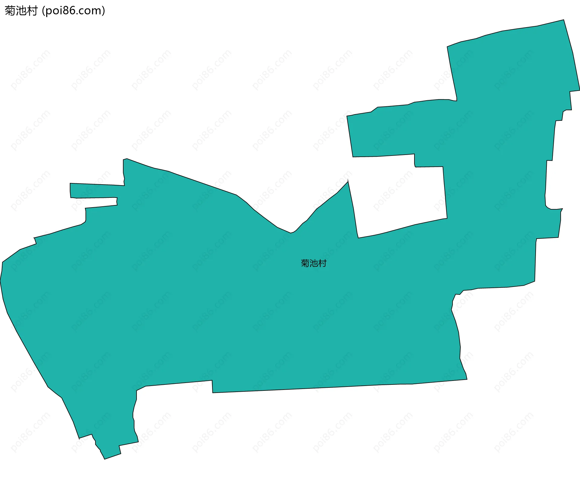 菊池村边界地图