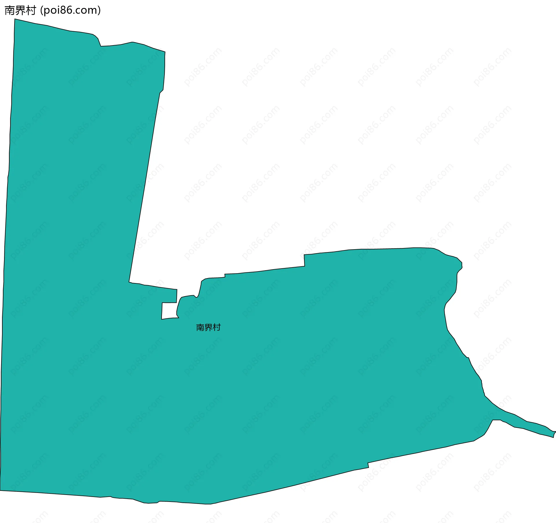 南界村边界地图