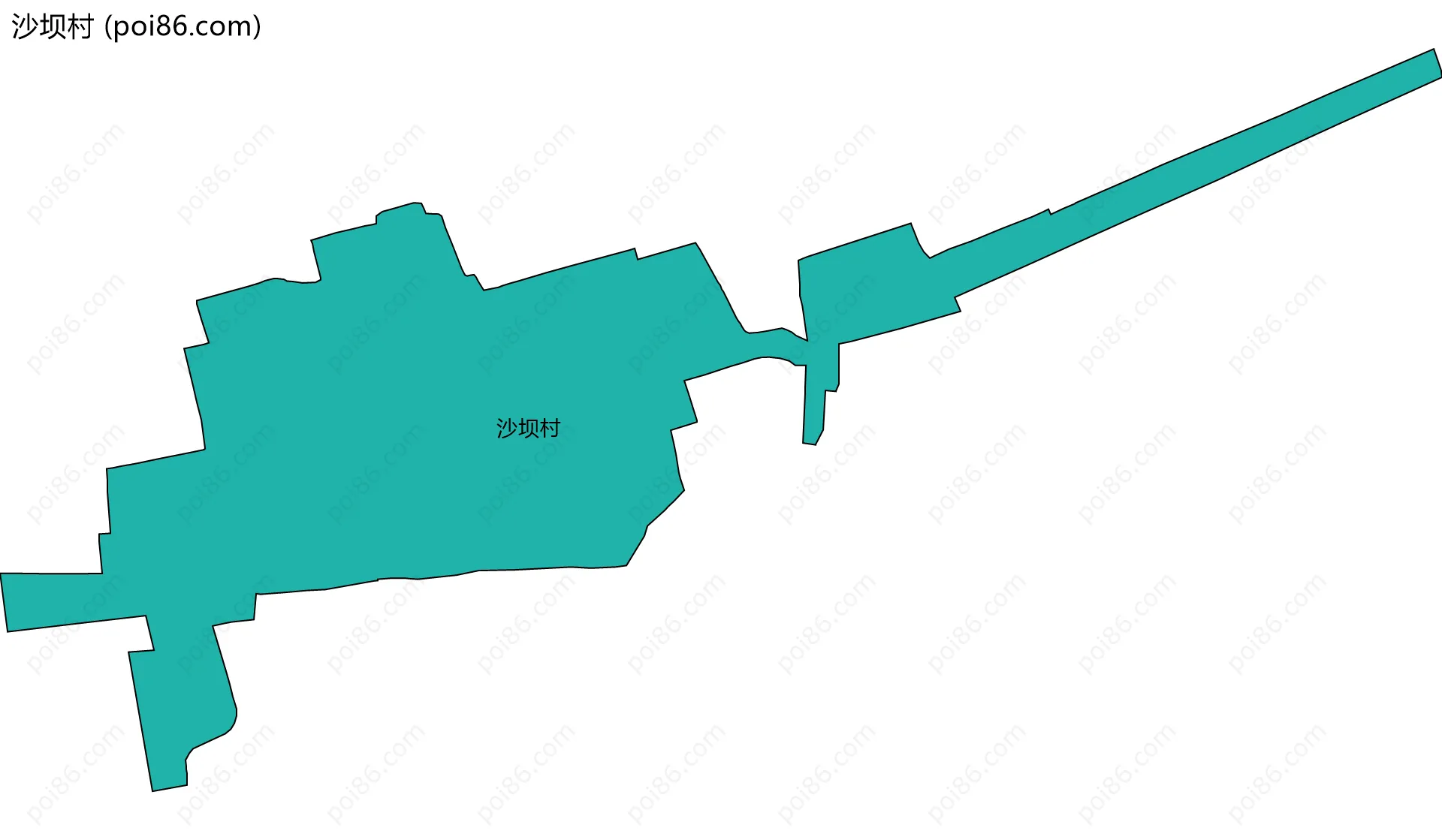 沙坝村边界地图