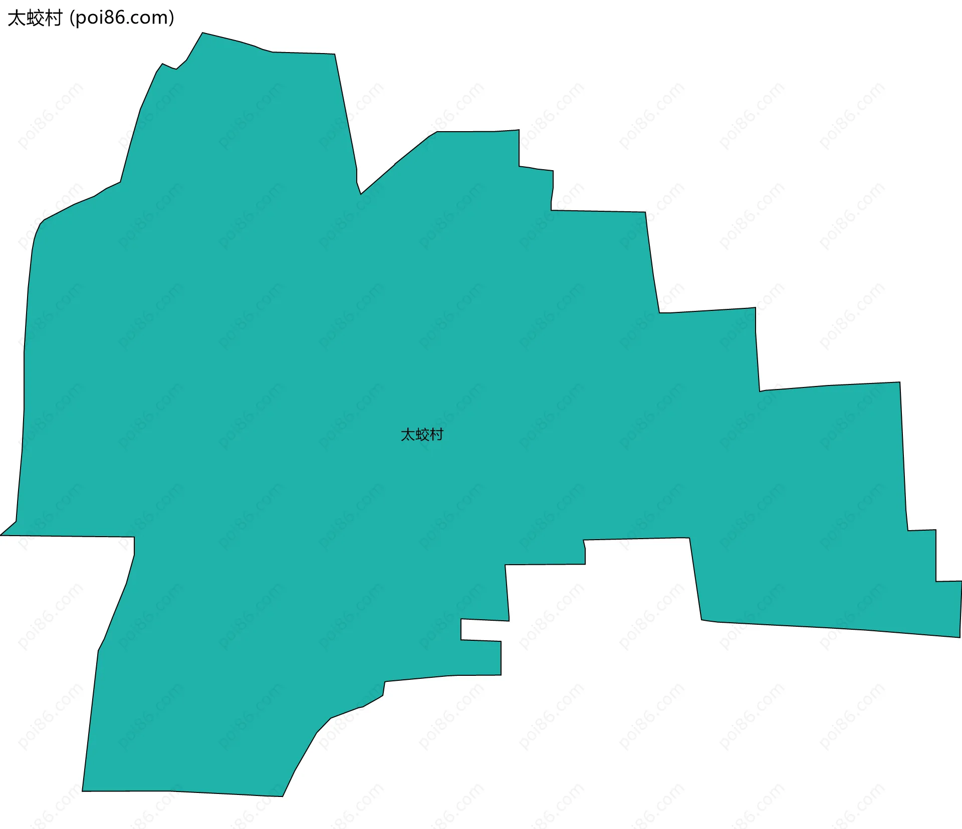 太蛟村边界地图