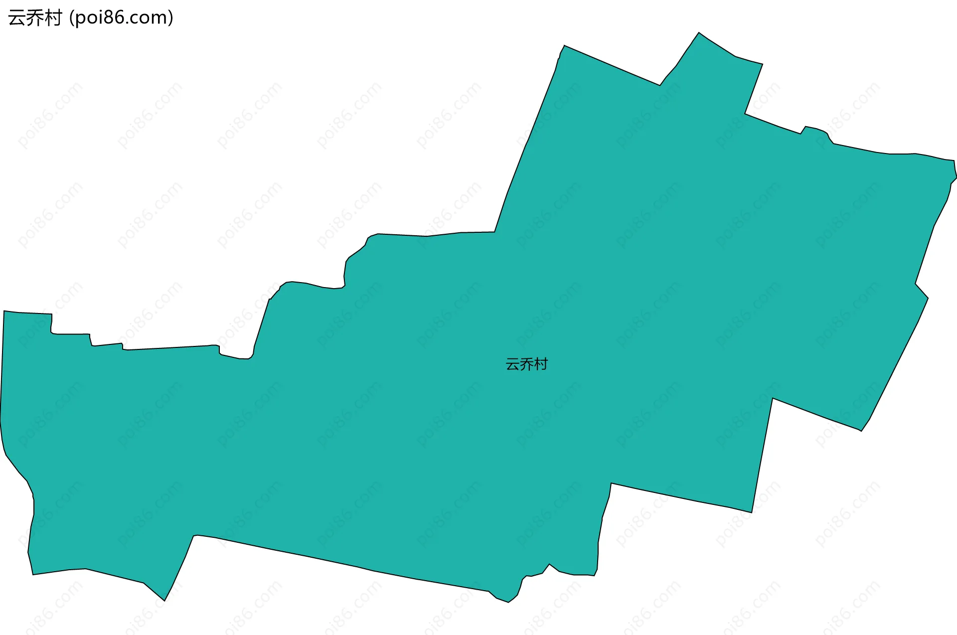云乔村边界地图
