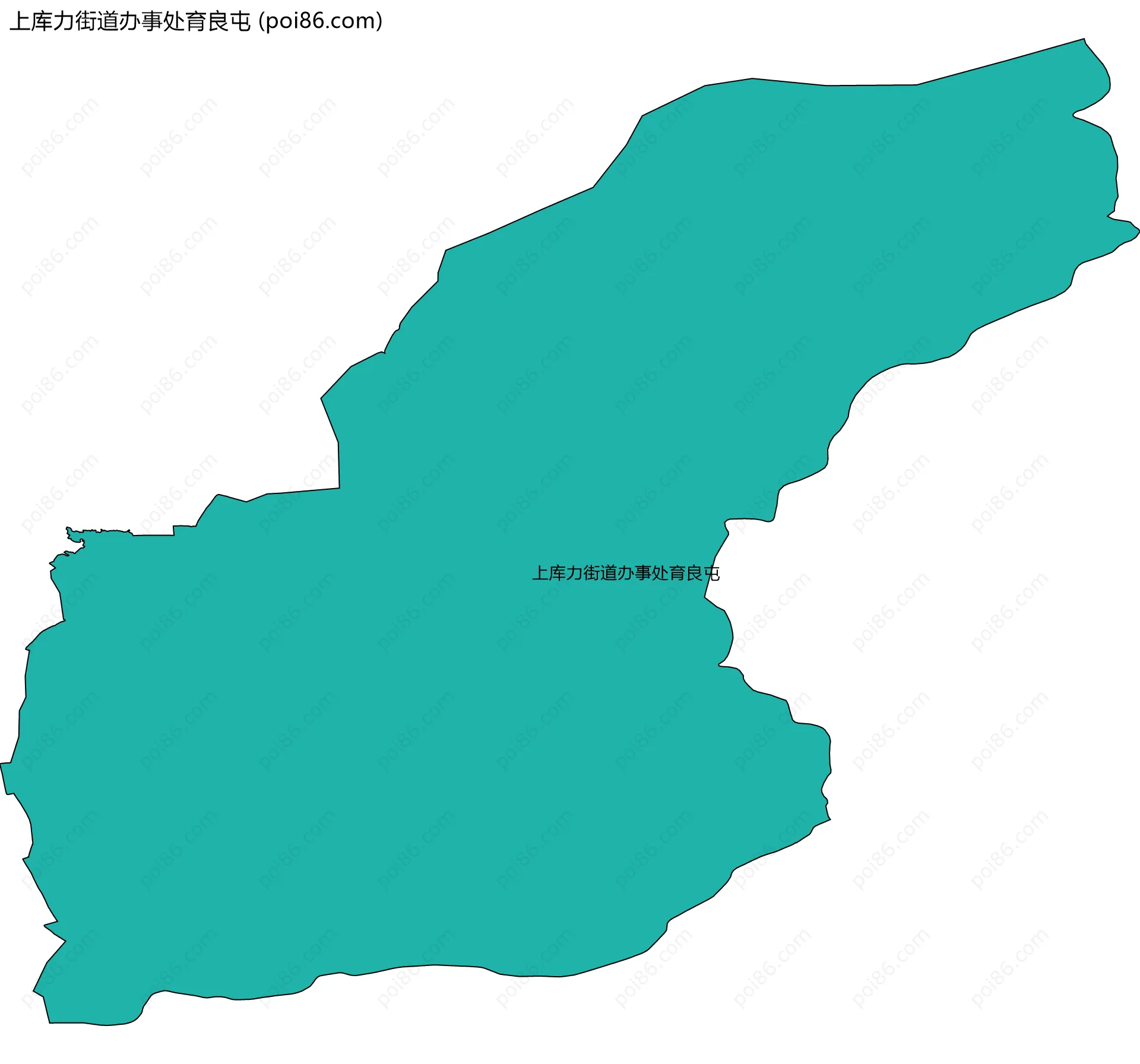 上库力街道办事处育良屯边界地图