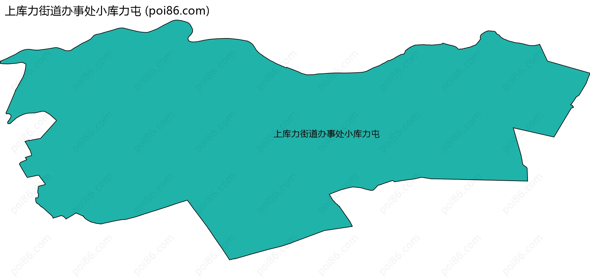 上库力街道办事处小库力屯边界地图