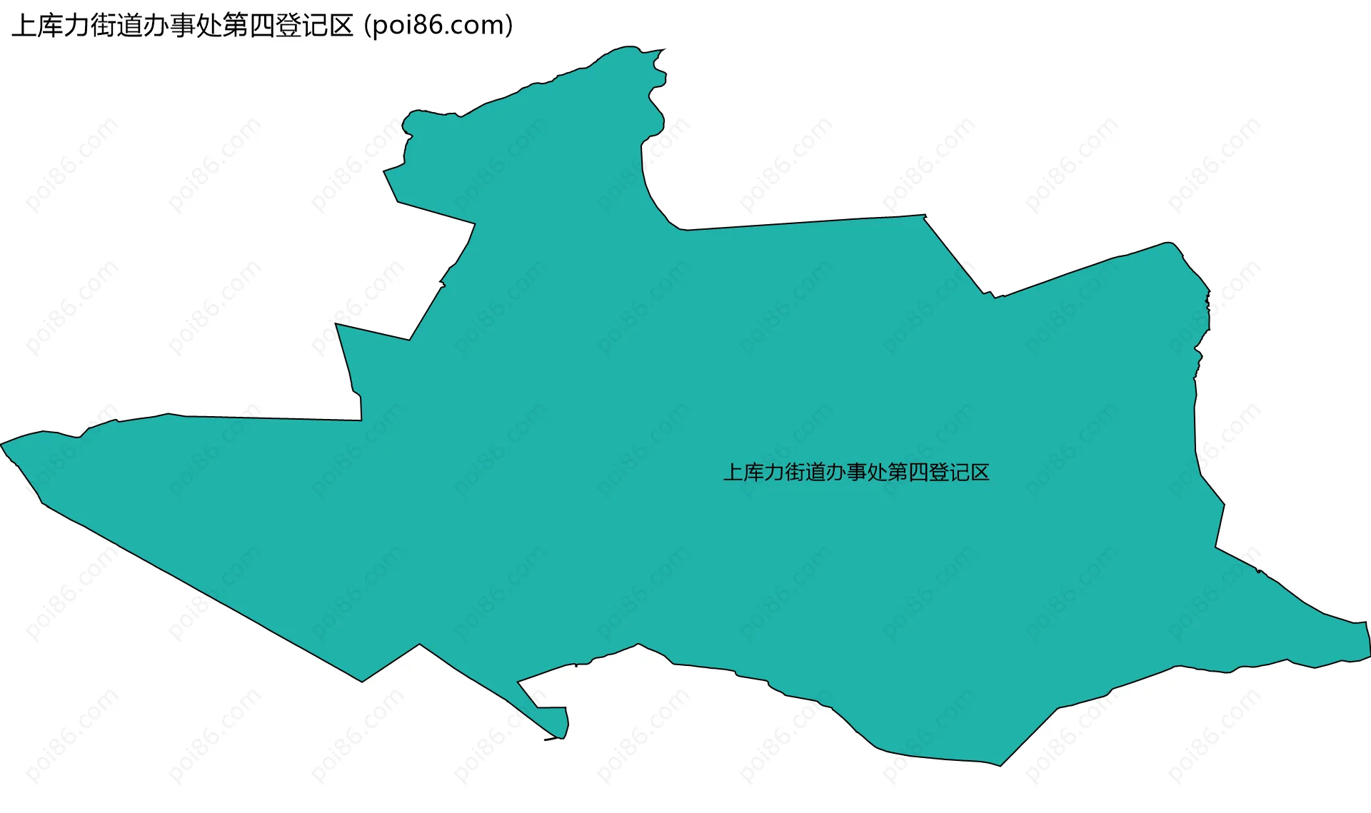 上库力街道办事处第四登记区边界地图