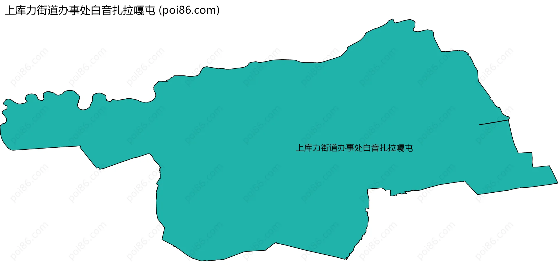上库力街道办事处白音扎拉嘎屯边界地图