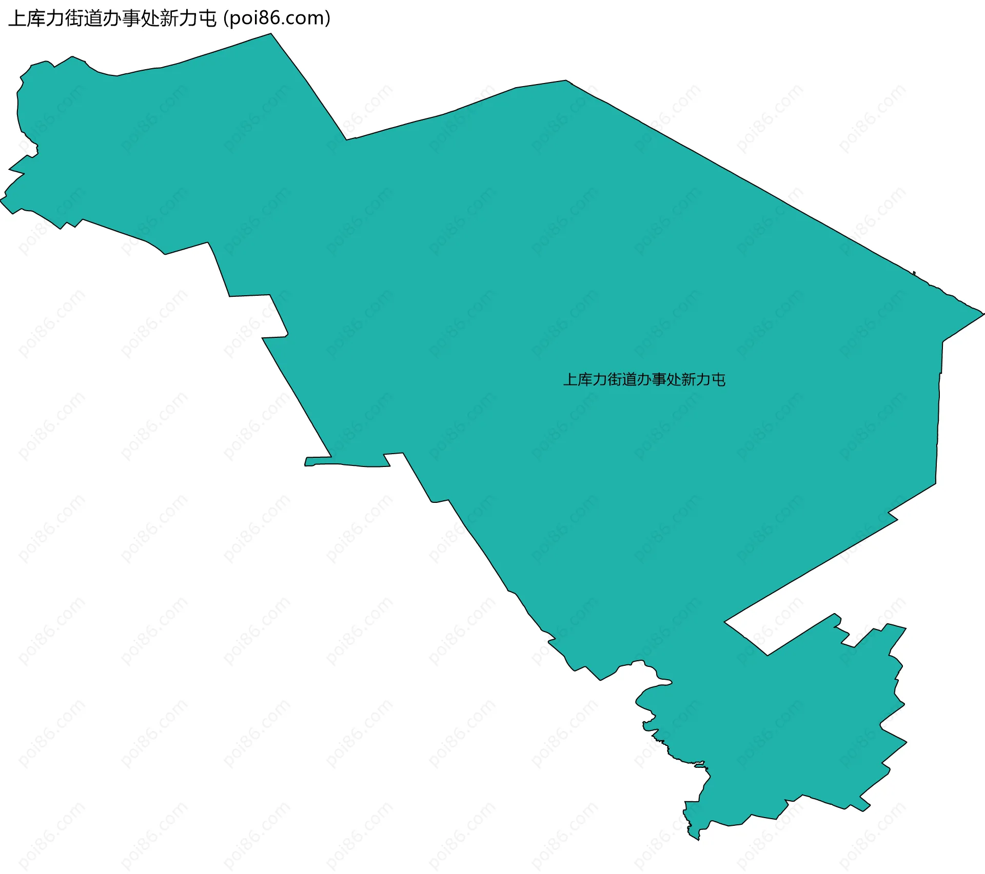 上库力街道办事处新力屯边界地图