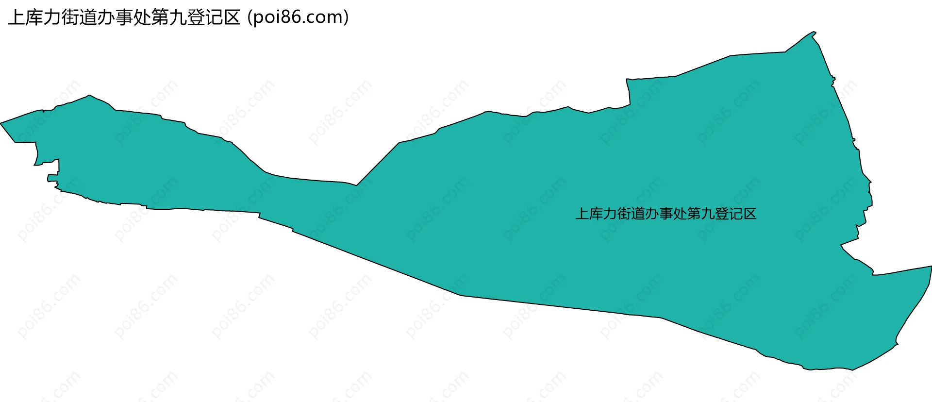 上库力街道办事处第九登记区边界地图