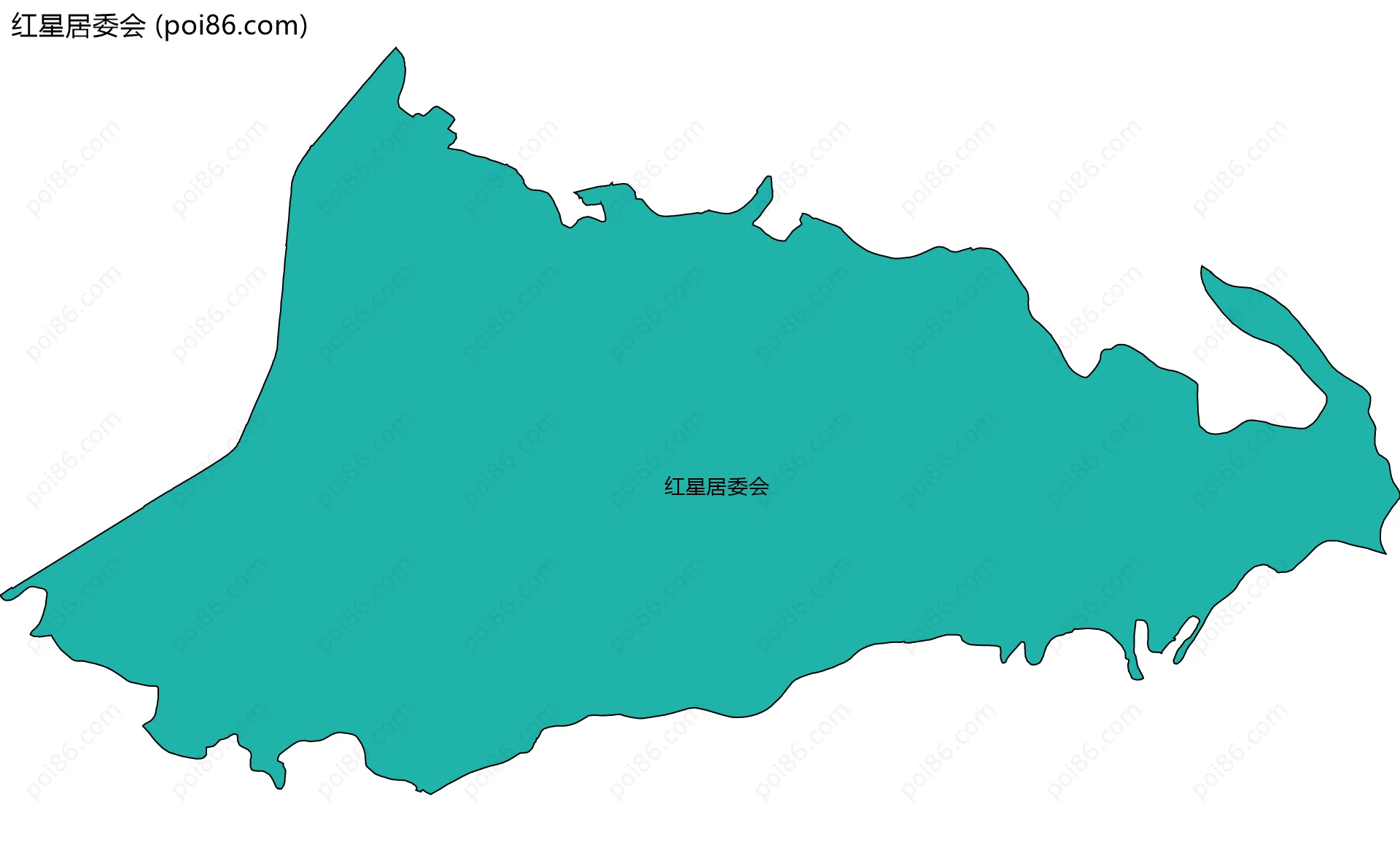 红星居委会边界地图