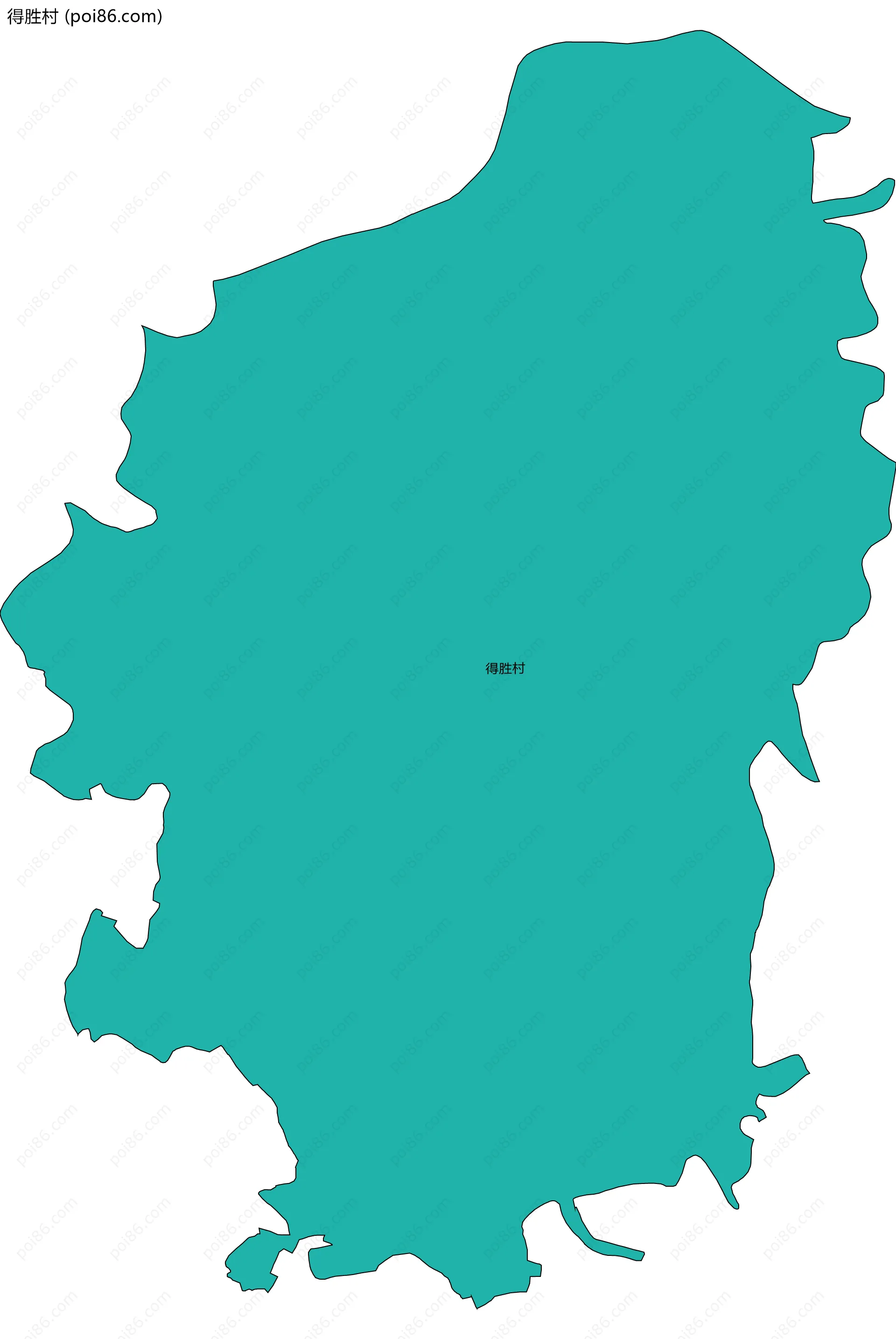 得胜村边界地图