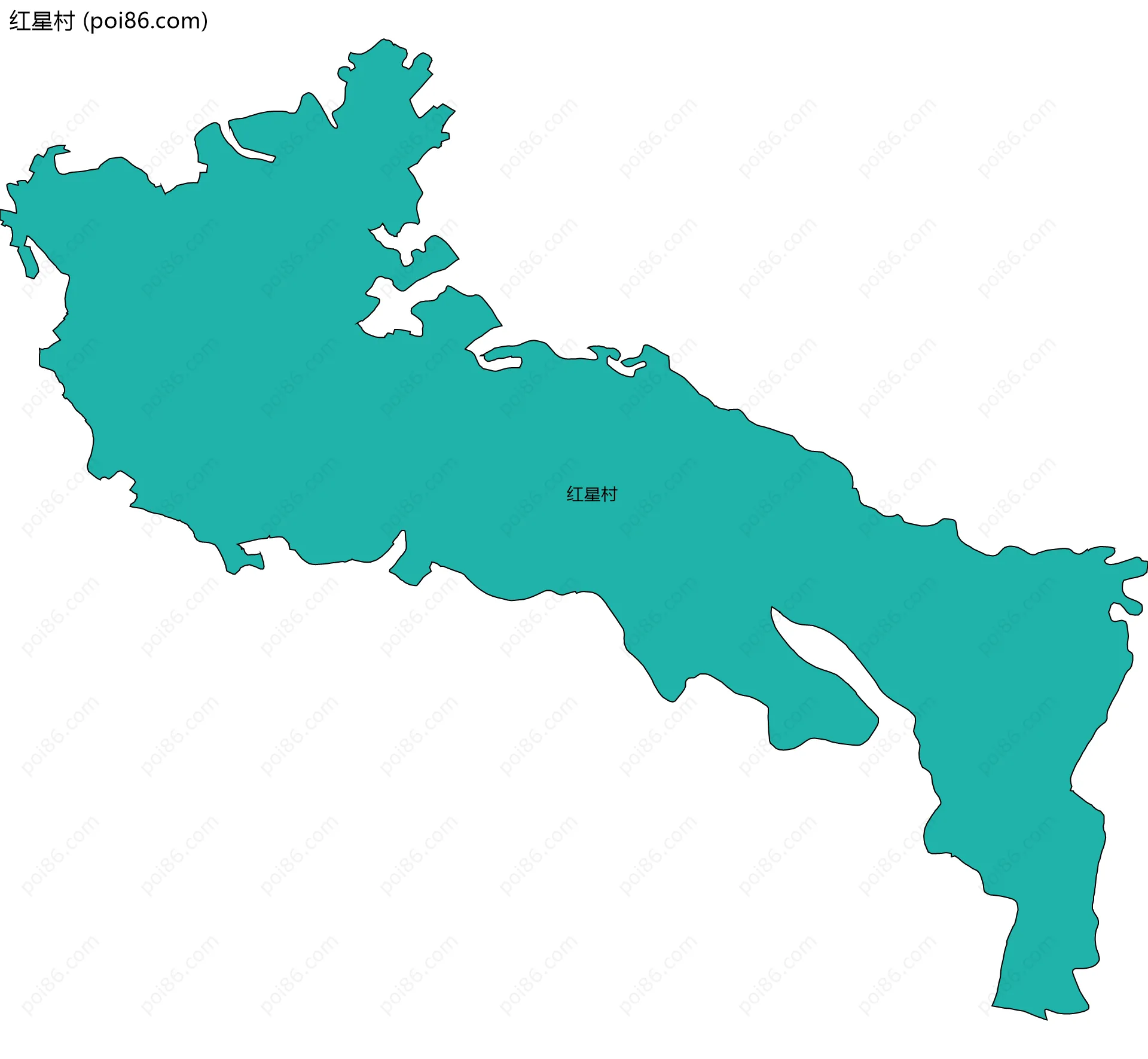 红星村边界地图