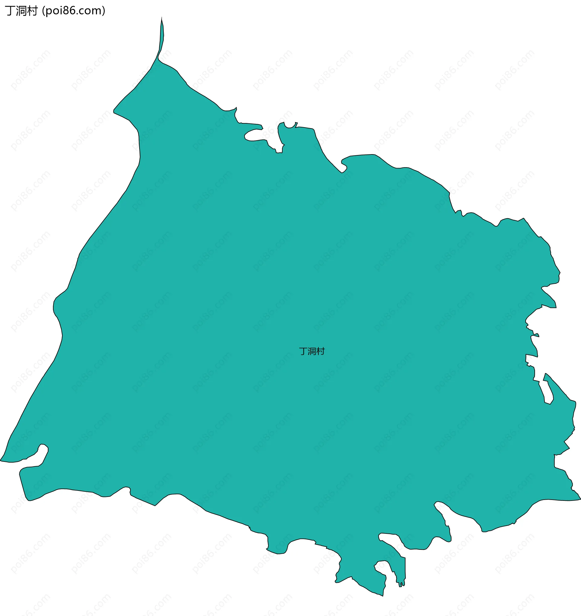 丁洞村边界地图