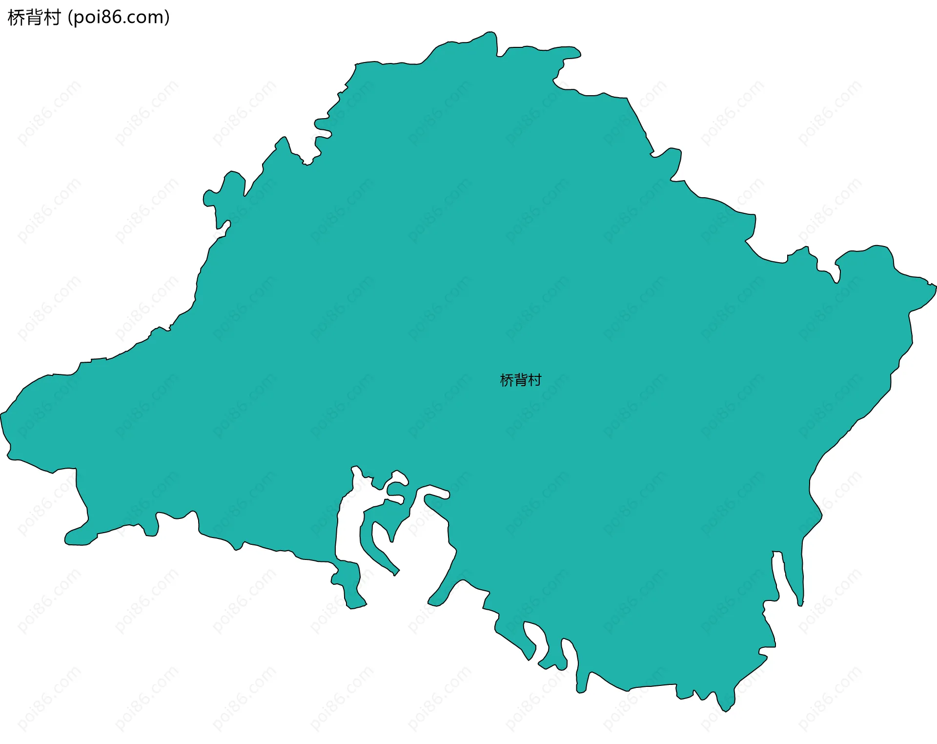 桥背村边界地图