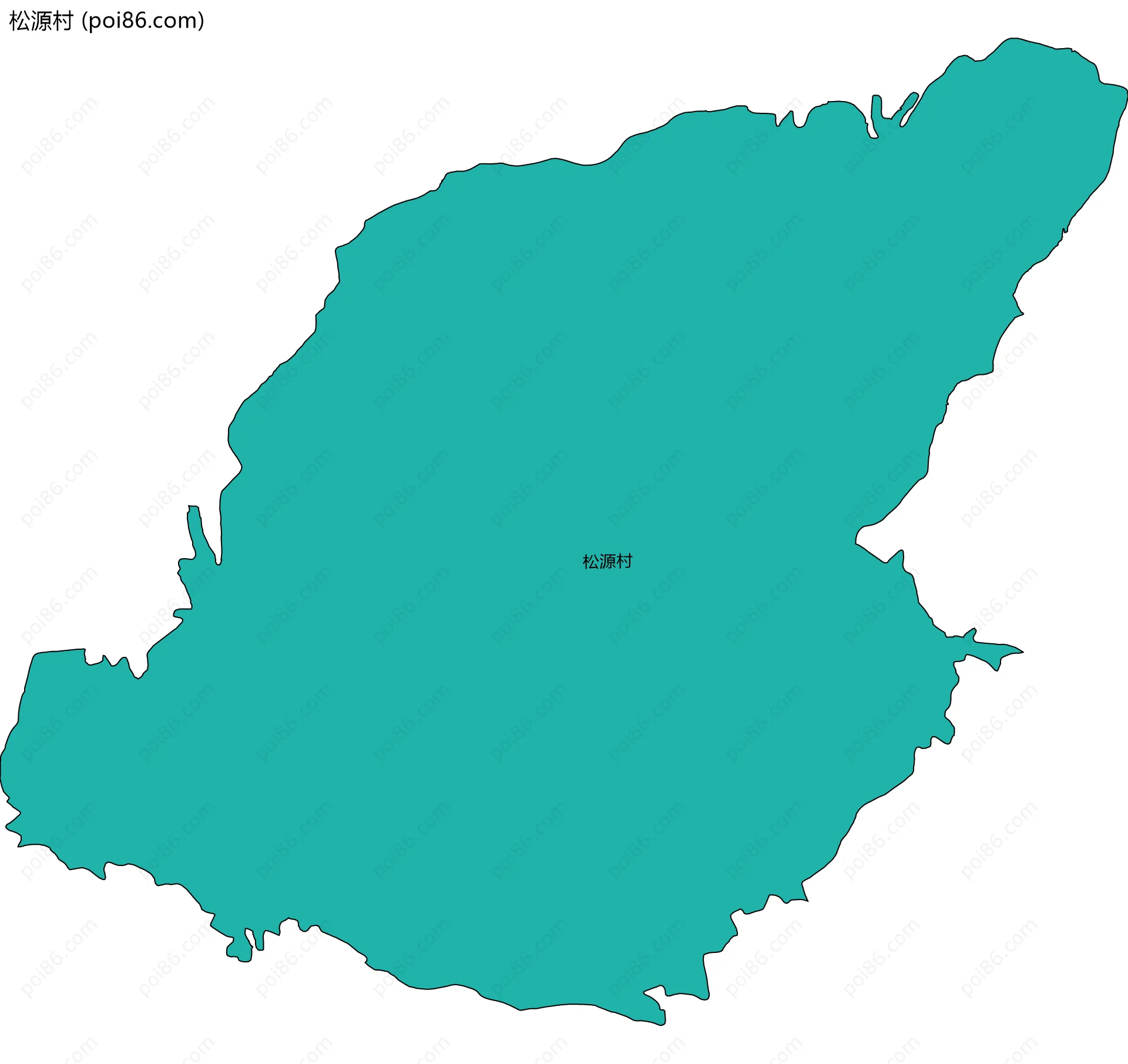松源村边界地图