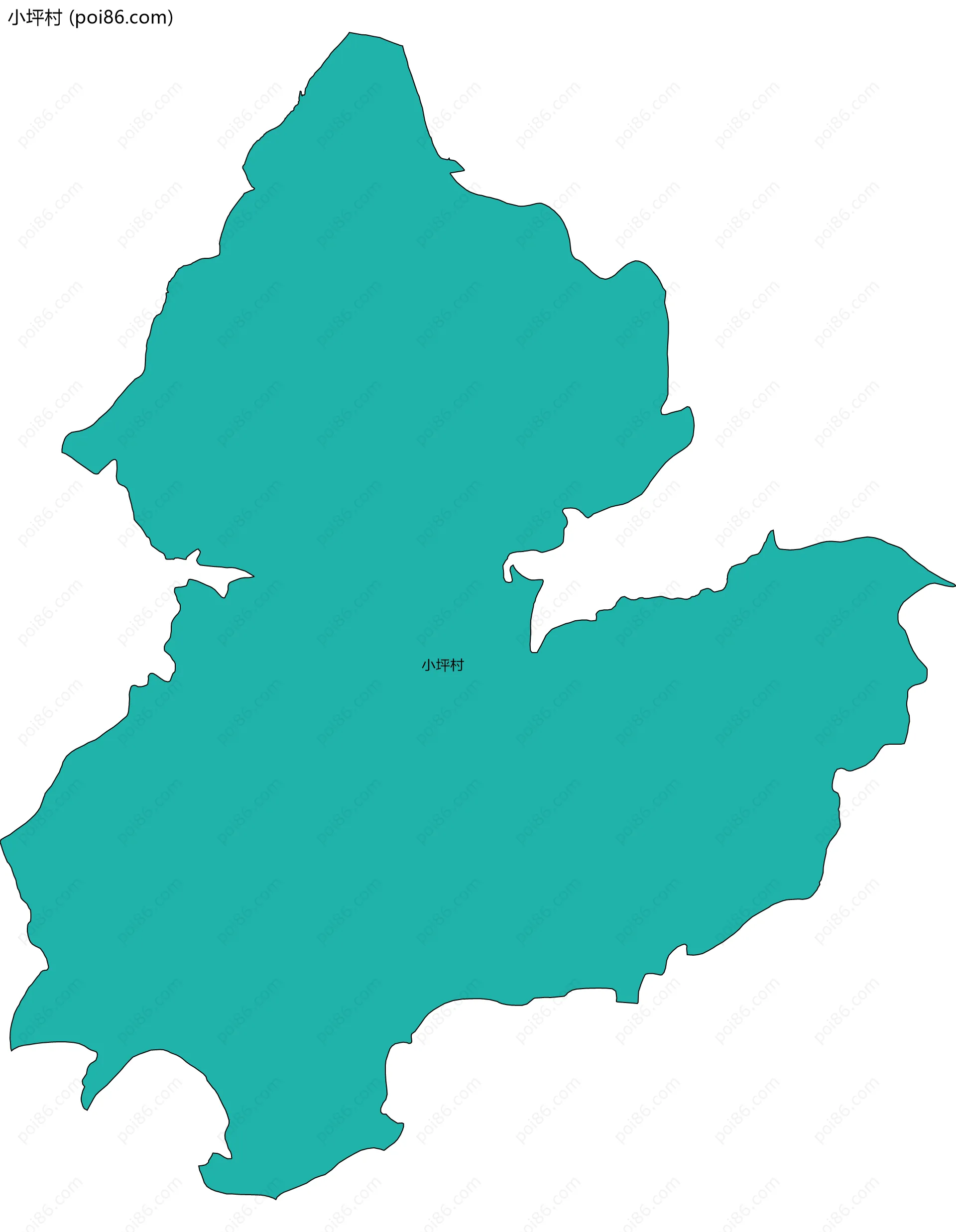 小坪村边界地图