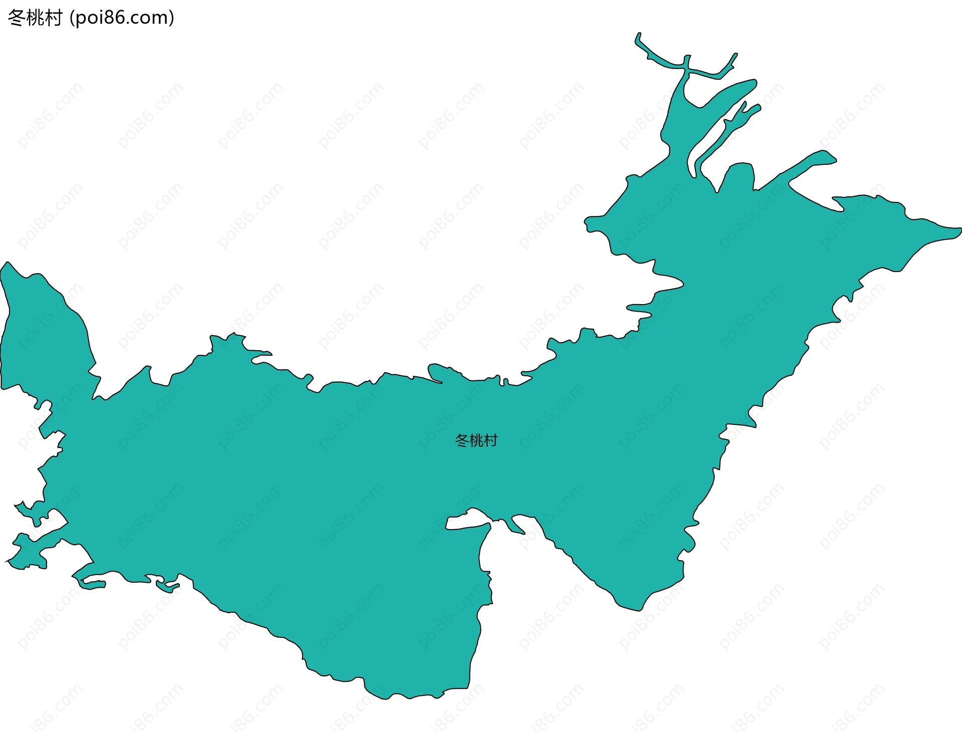 冬桃村边界地图