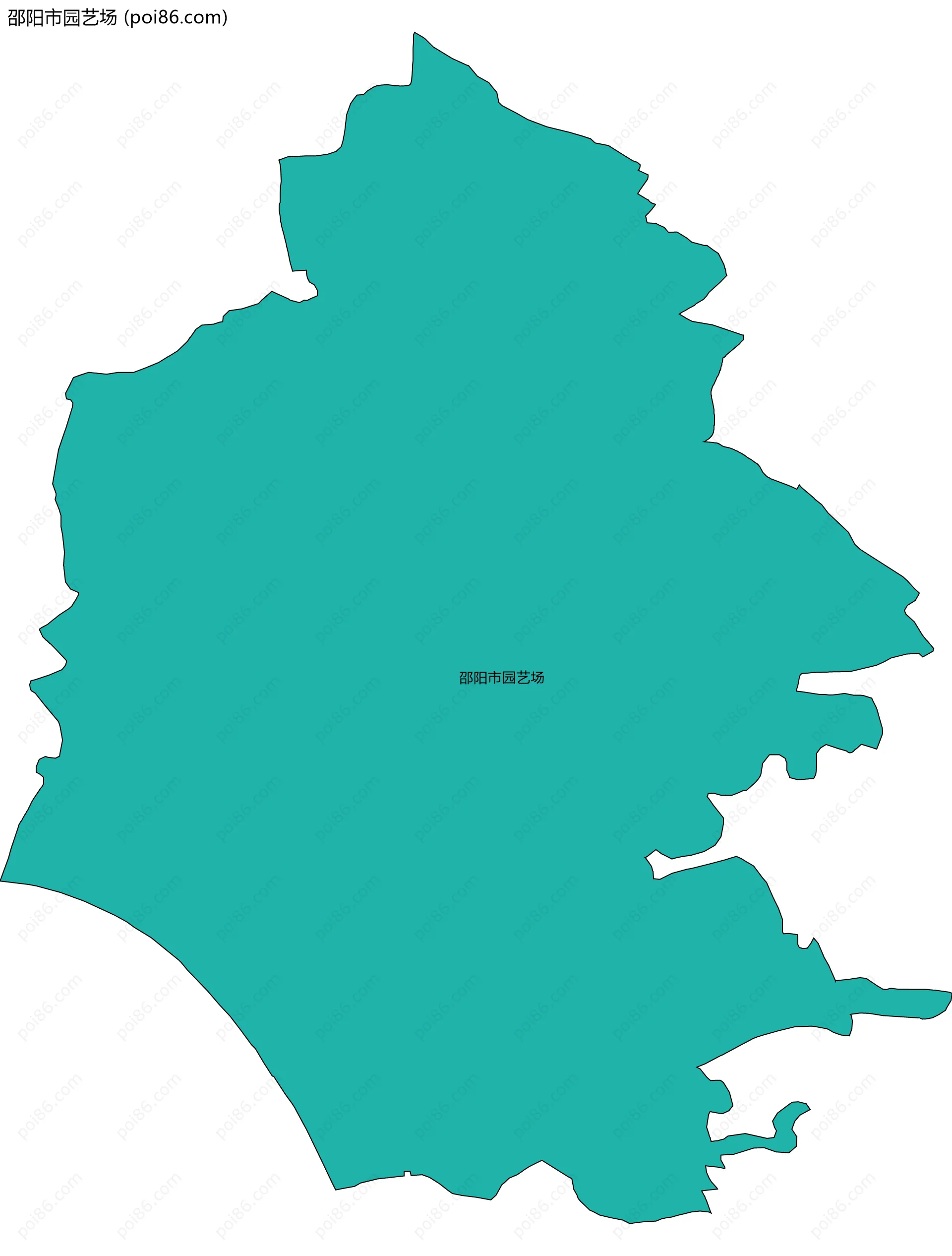 邵阳市园艺场边界地图