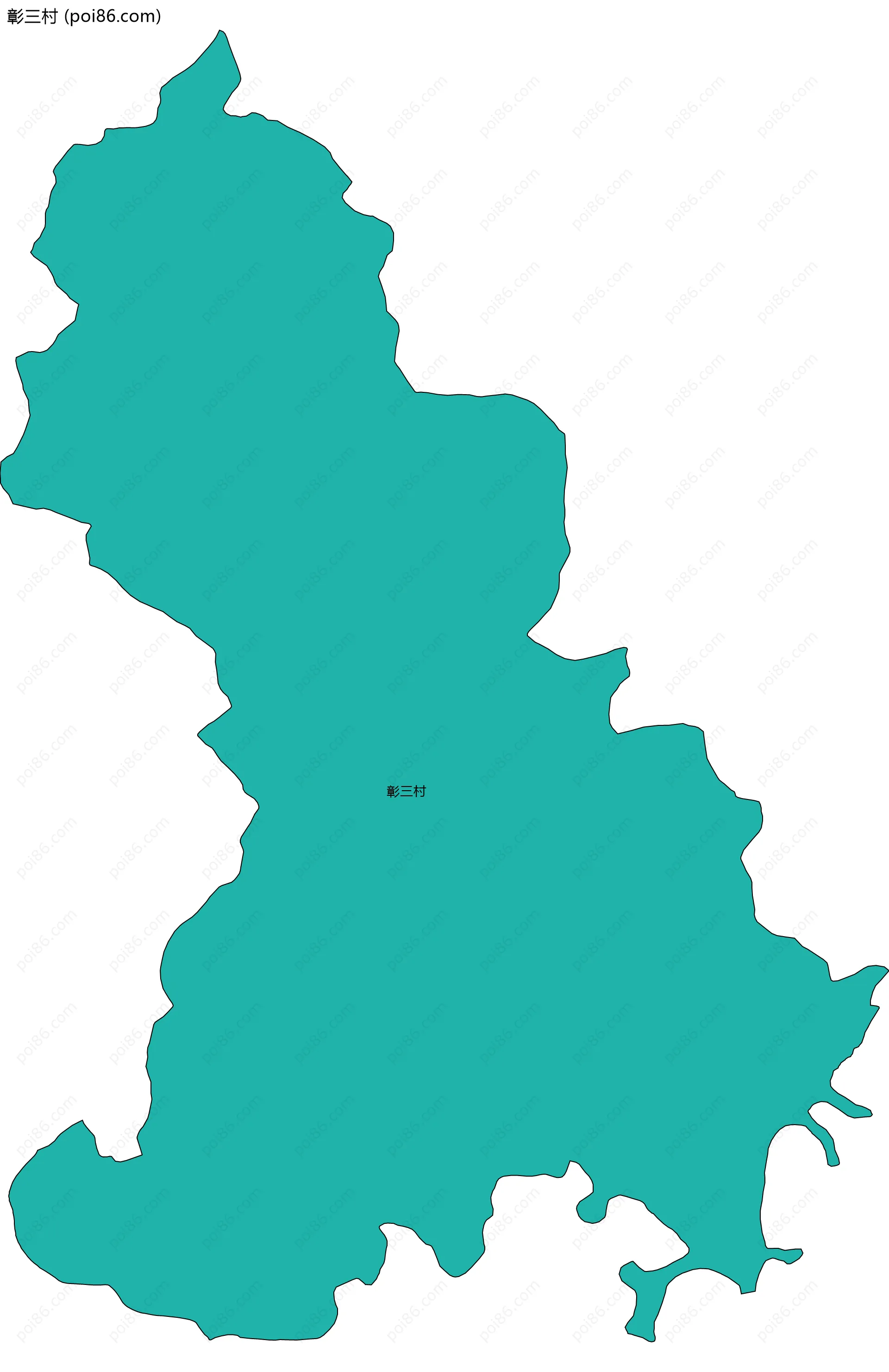 彰三村边界地图