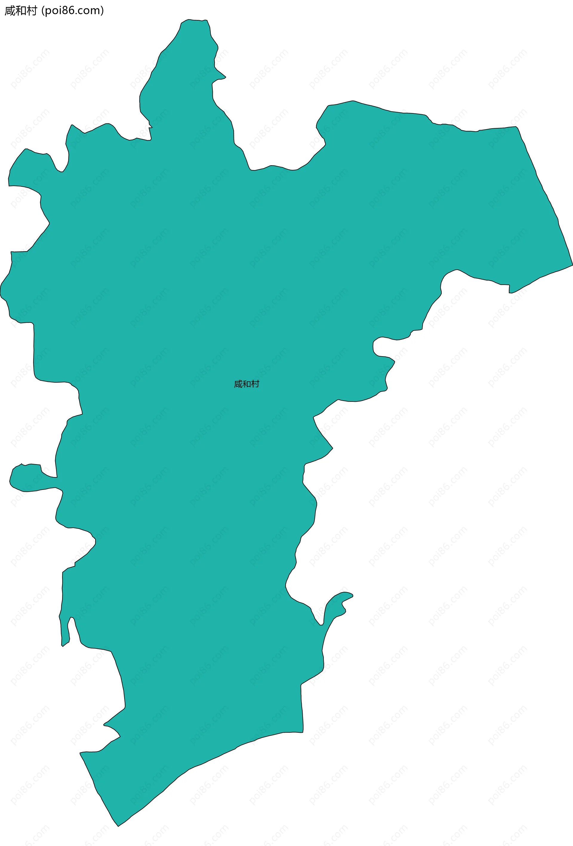 咸和村边界地图