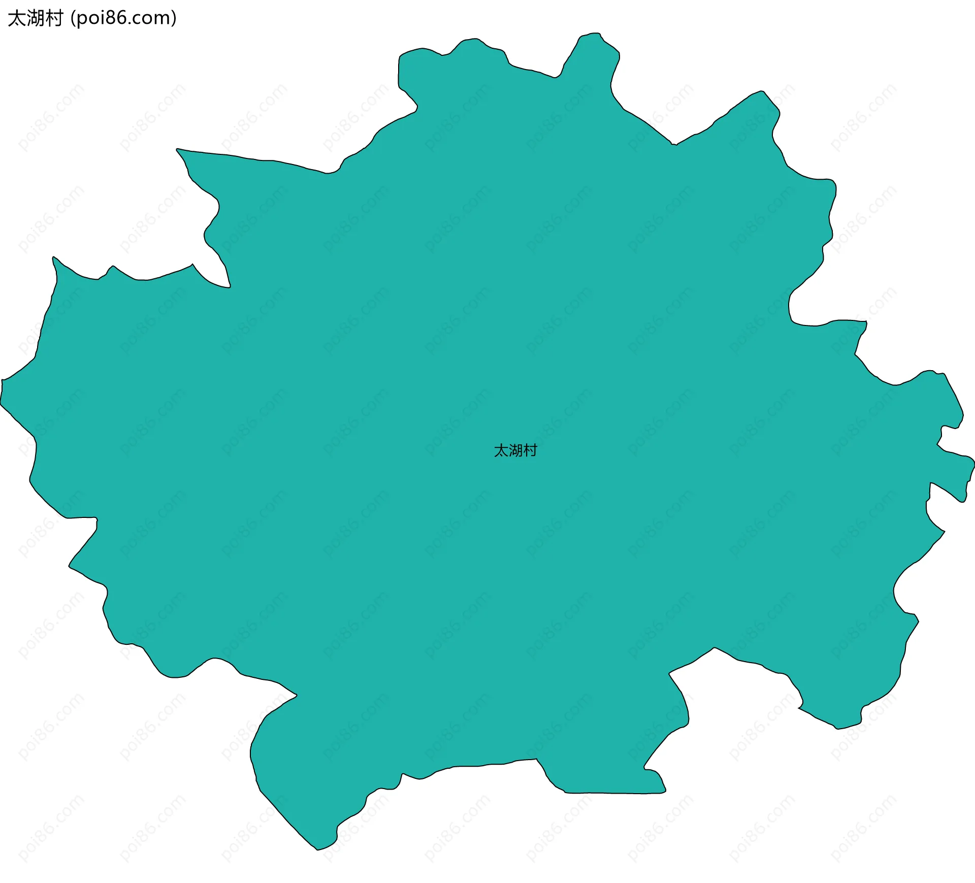 太湖村边界地图