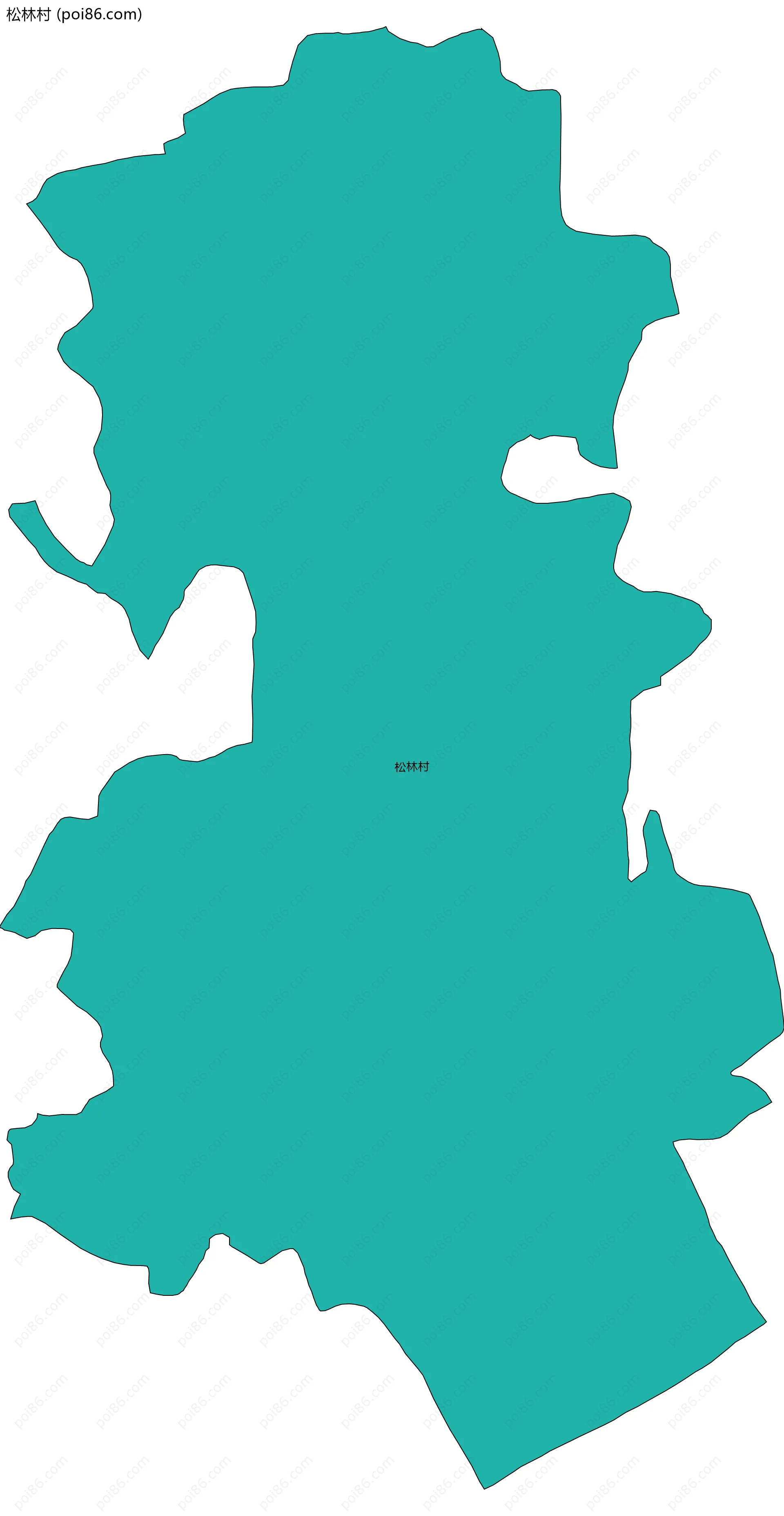 松林村边界地图