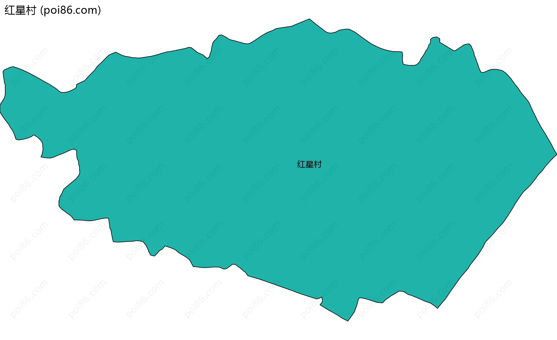 红星村边界地图