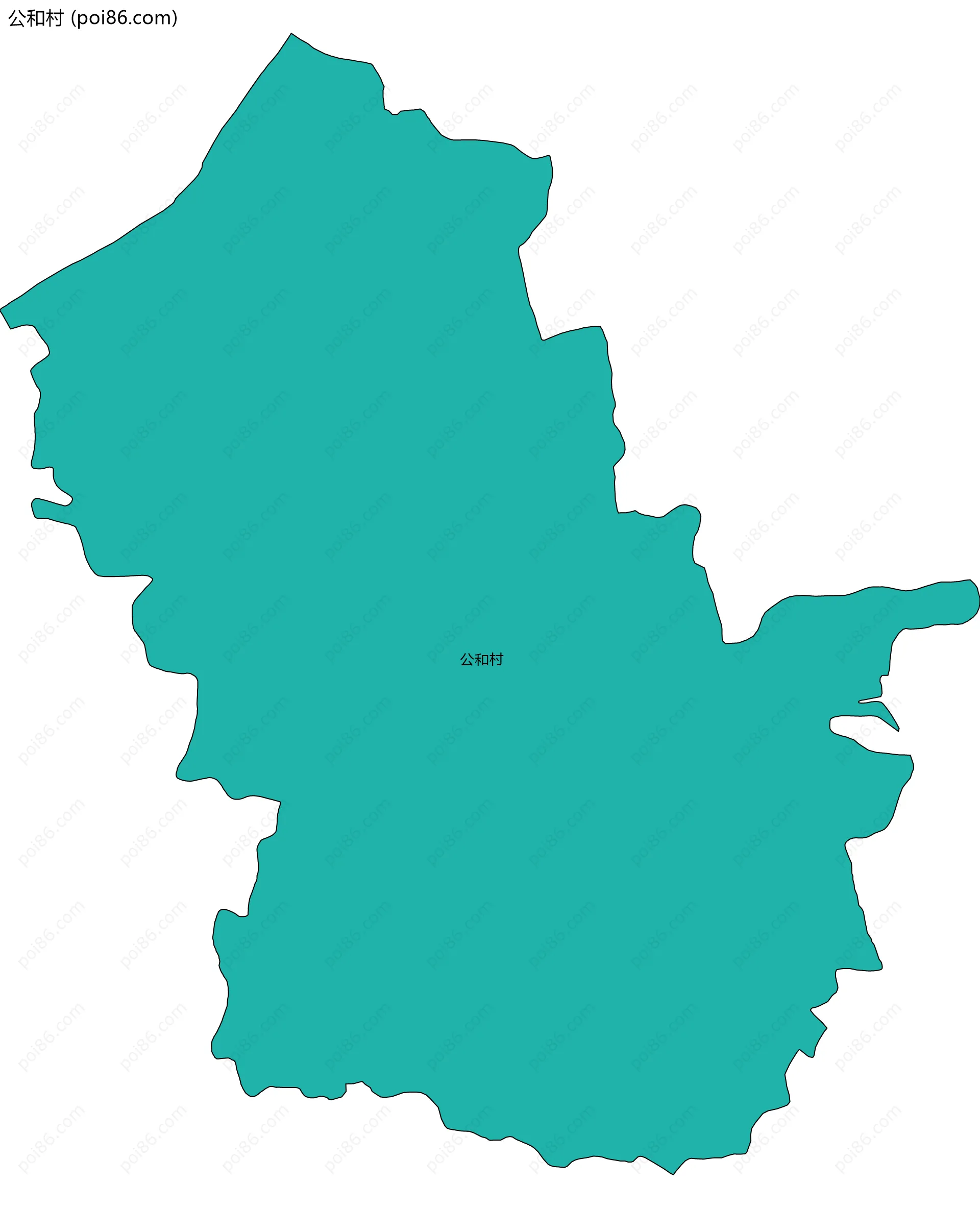 公和村边界地图