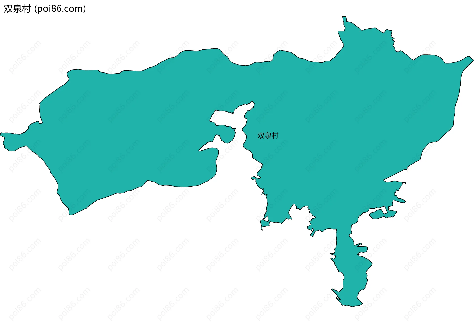 双泉村边界地图