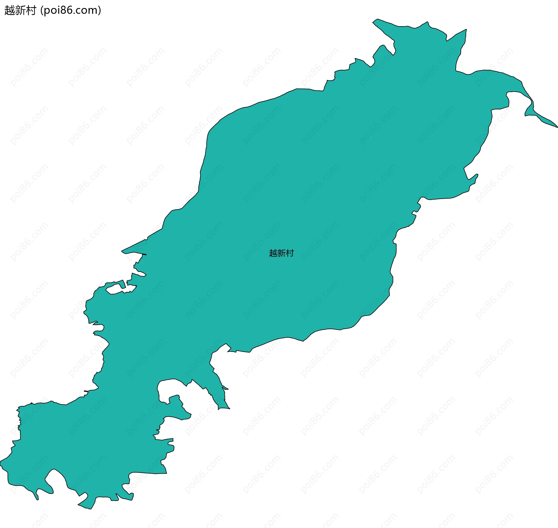 越新村边界地图