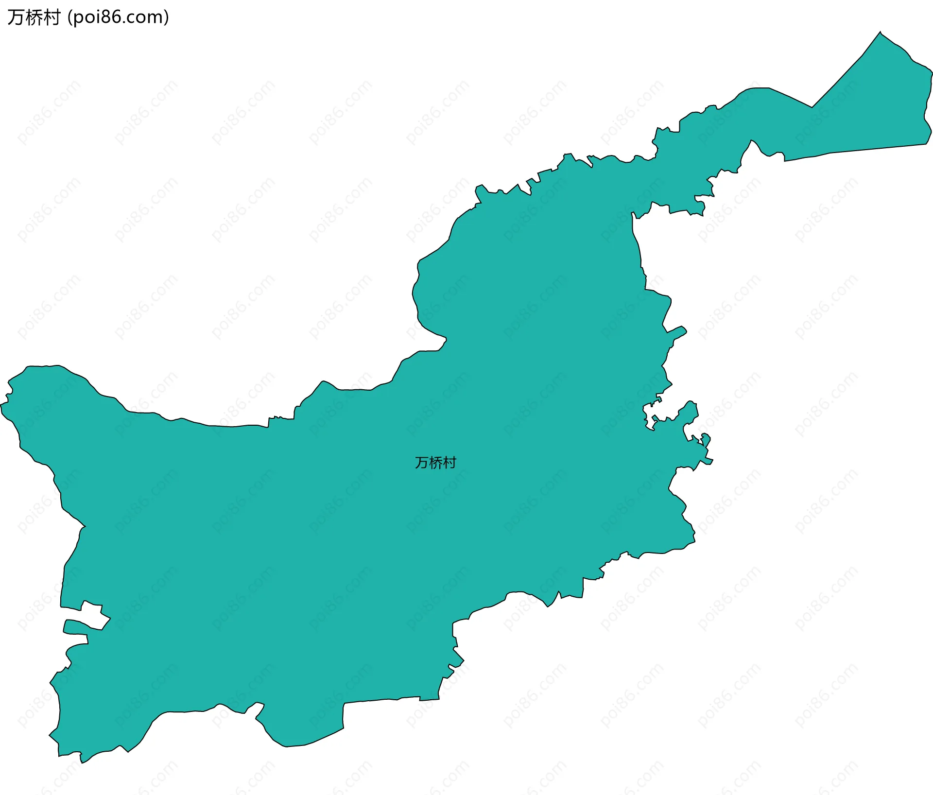 万桥村边界地图