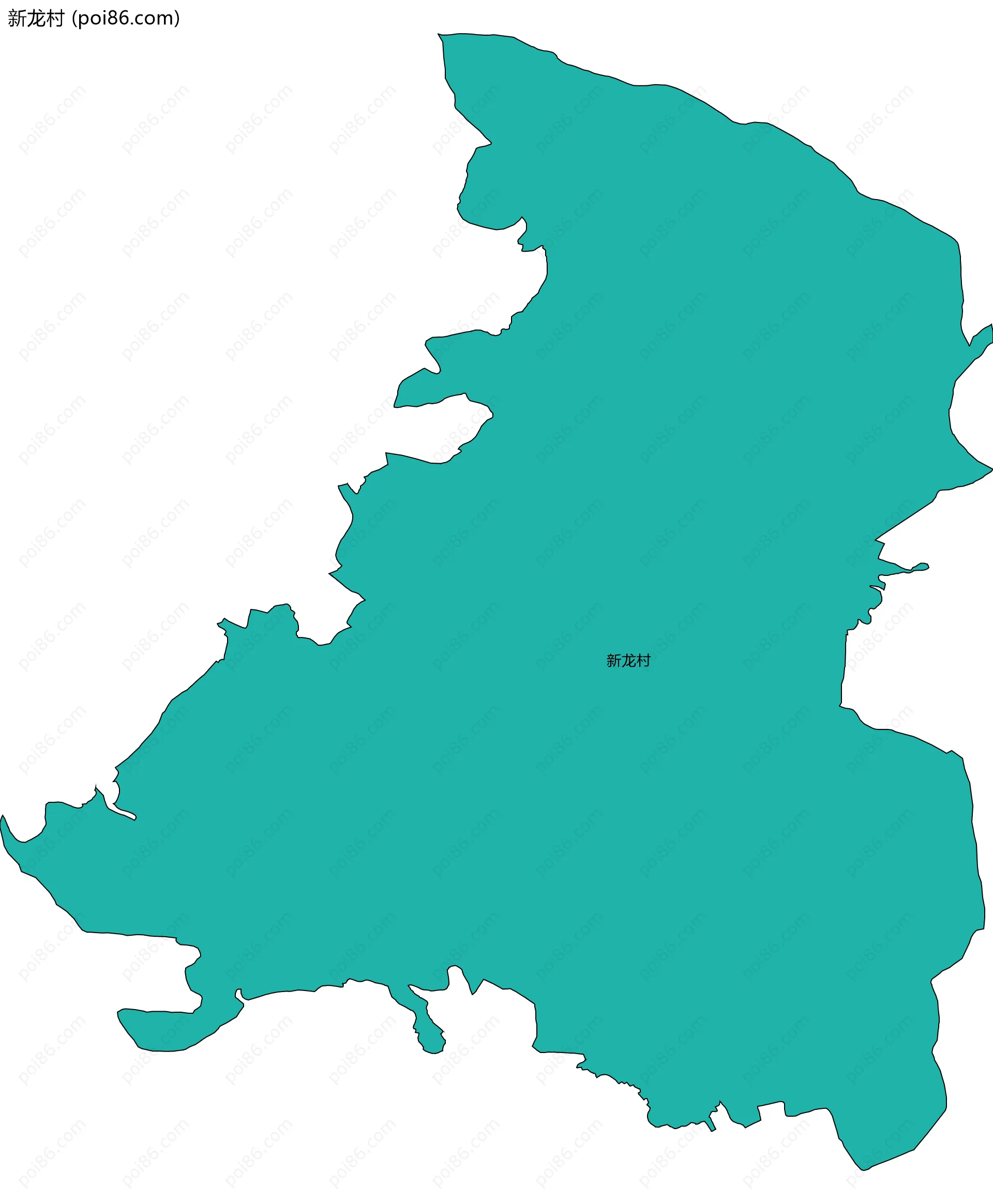 新龙村边界地图