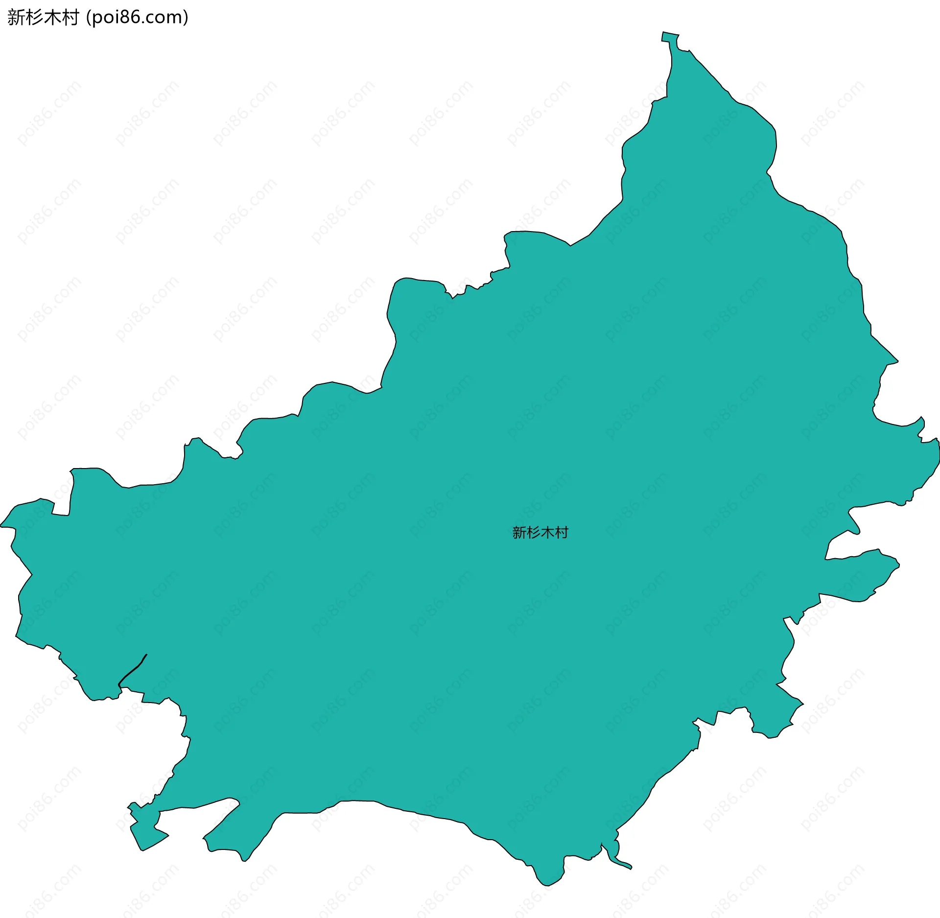 新杉木村边界地图