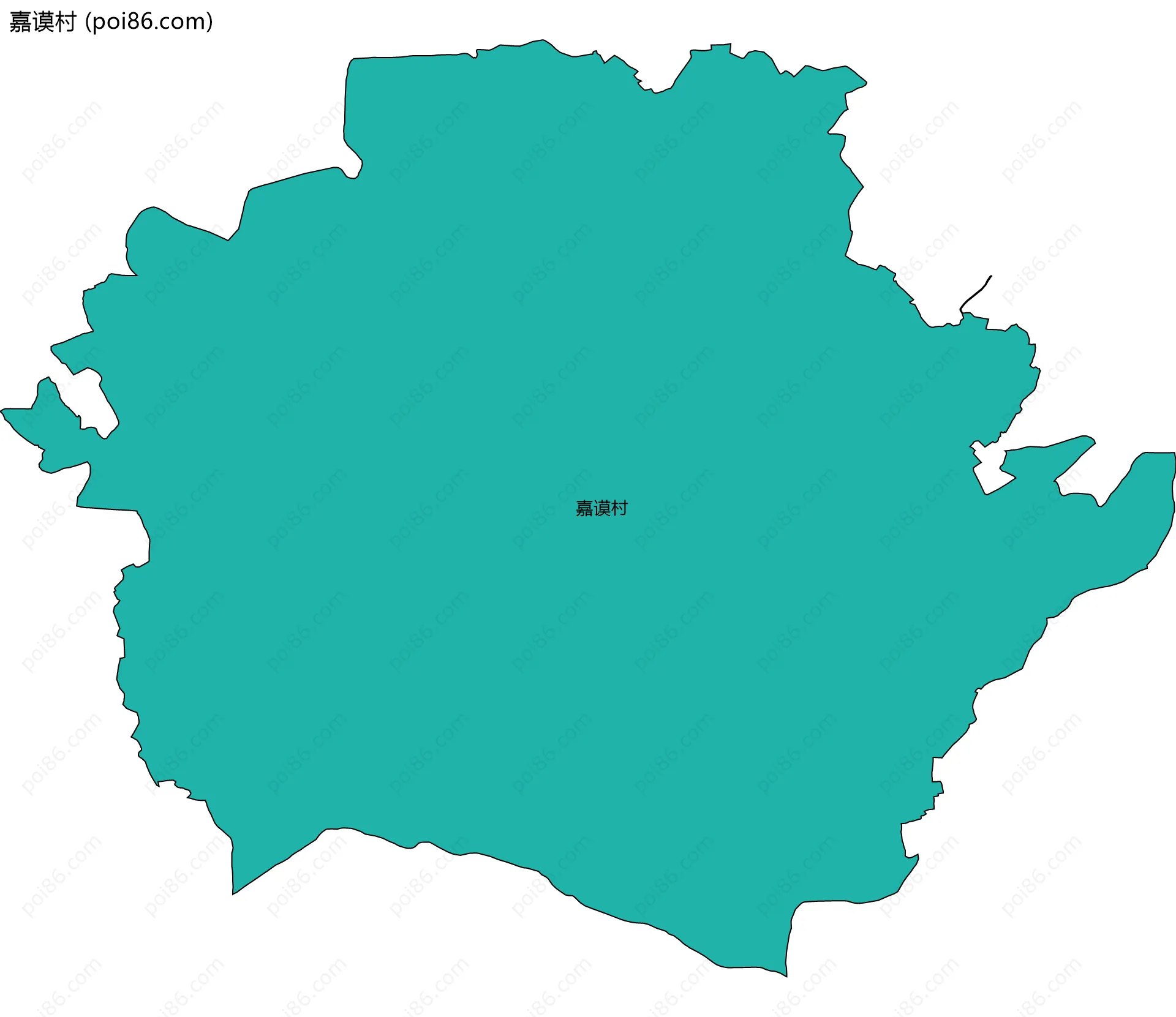 嘉谟村边界地图