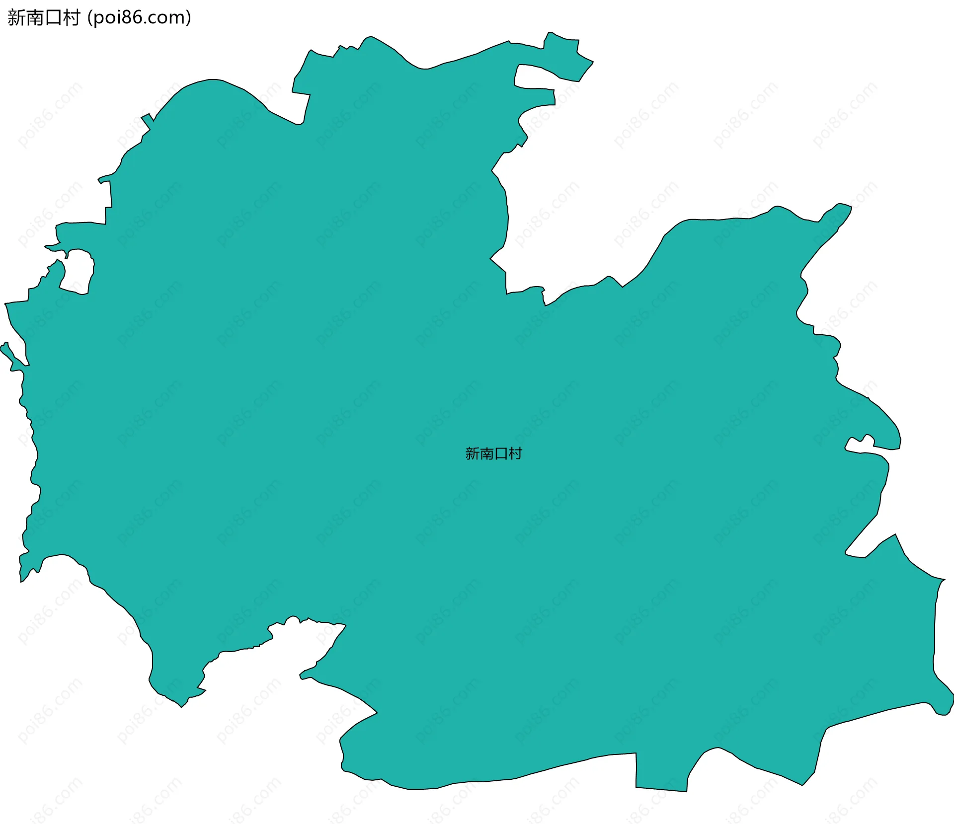 新南口村边界地图