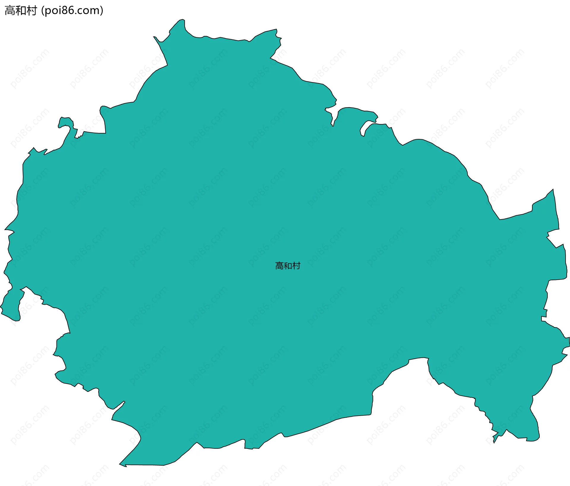 高和村边界地图