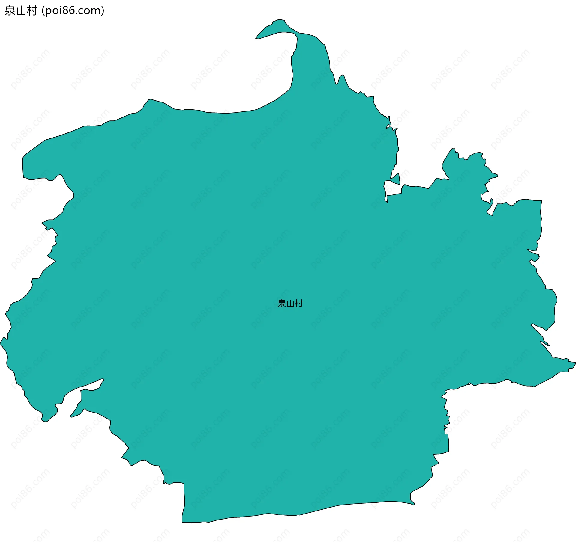 泉山村边界地图