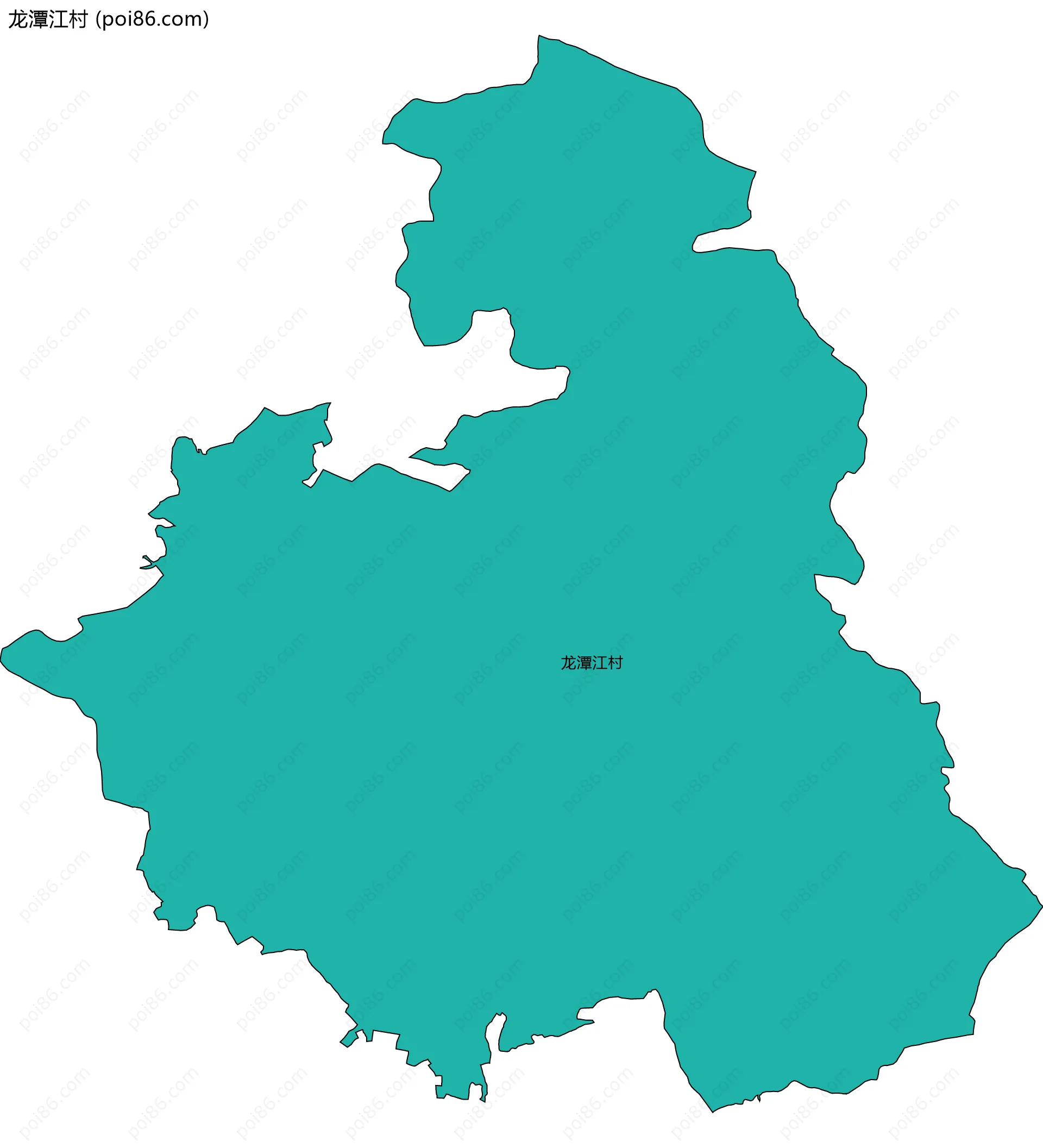 龙潭江村边界地图