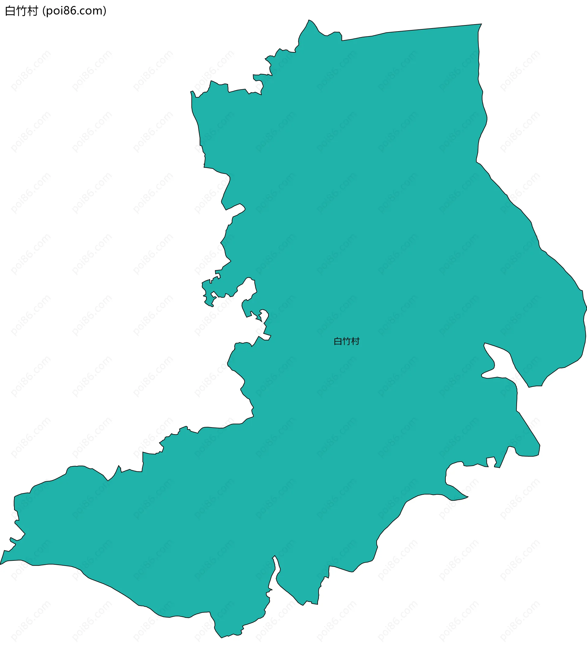 白竹村边界地图
