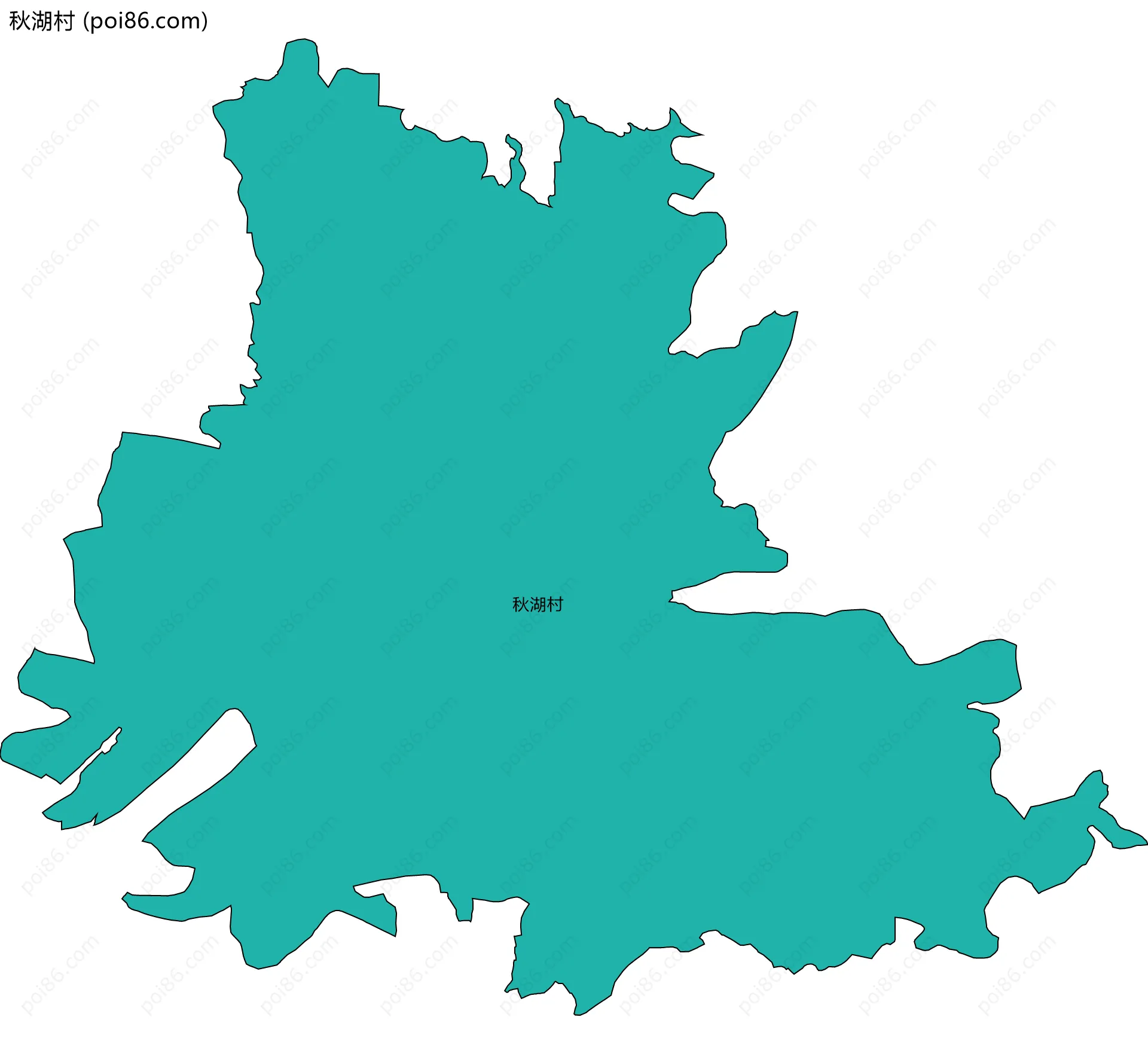 秋湖村边界地图