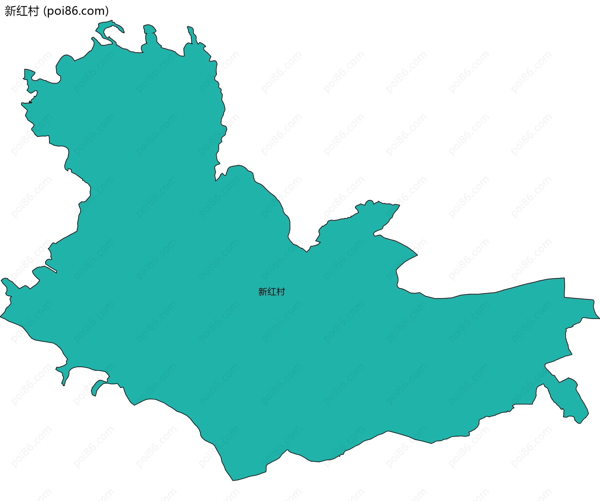 新红村边界地图