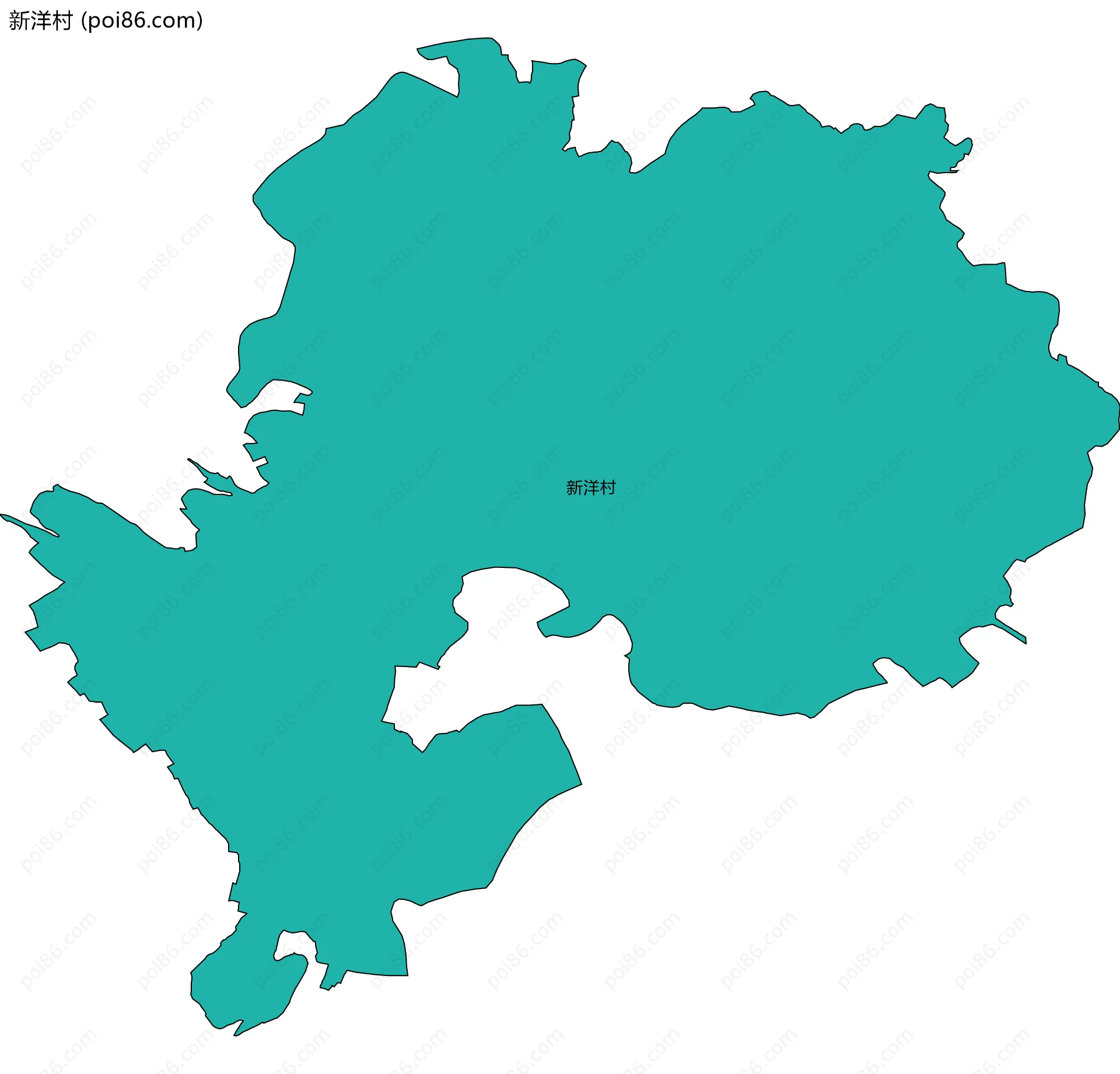 新洋村边界地图