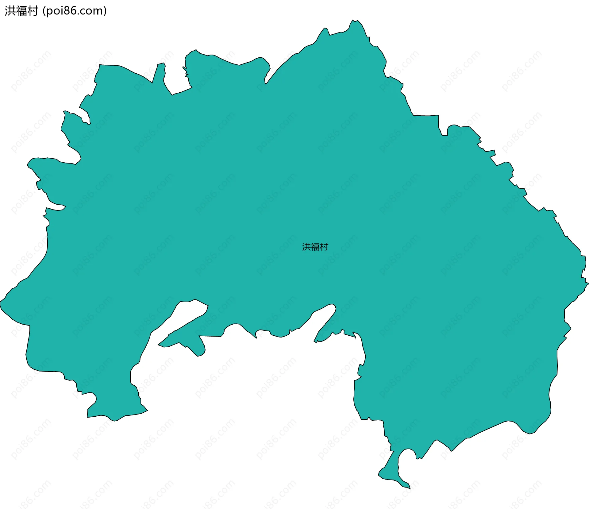 洪福村边界地图