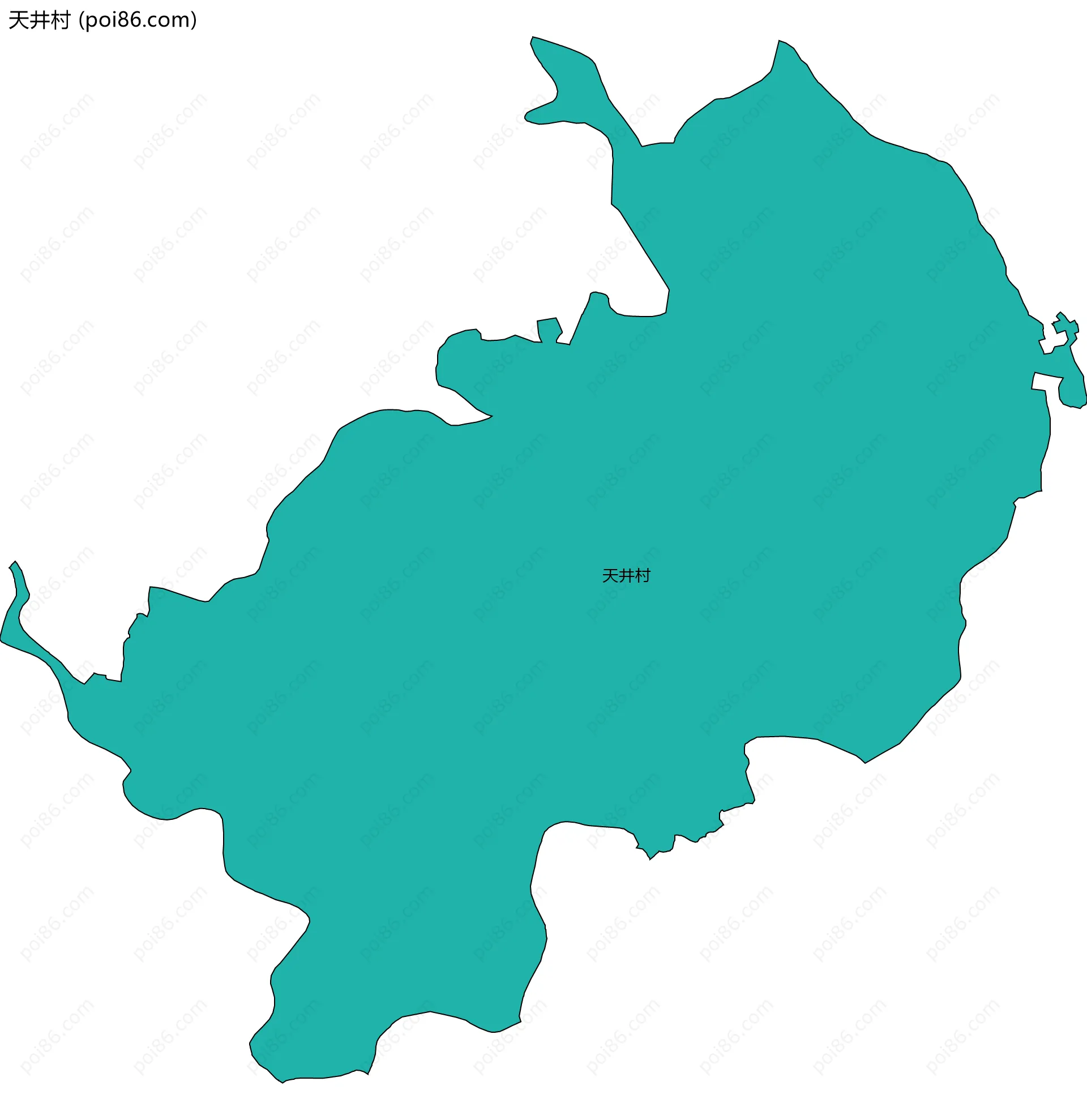 天井村边界地图