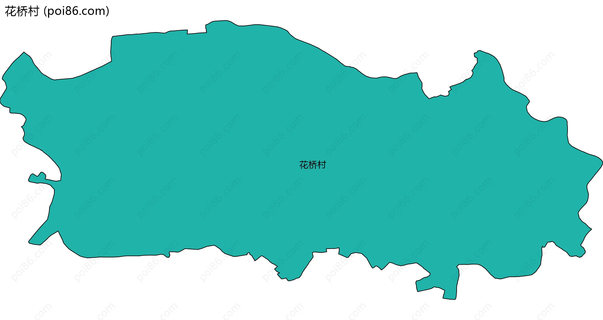 花桥村边界地图