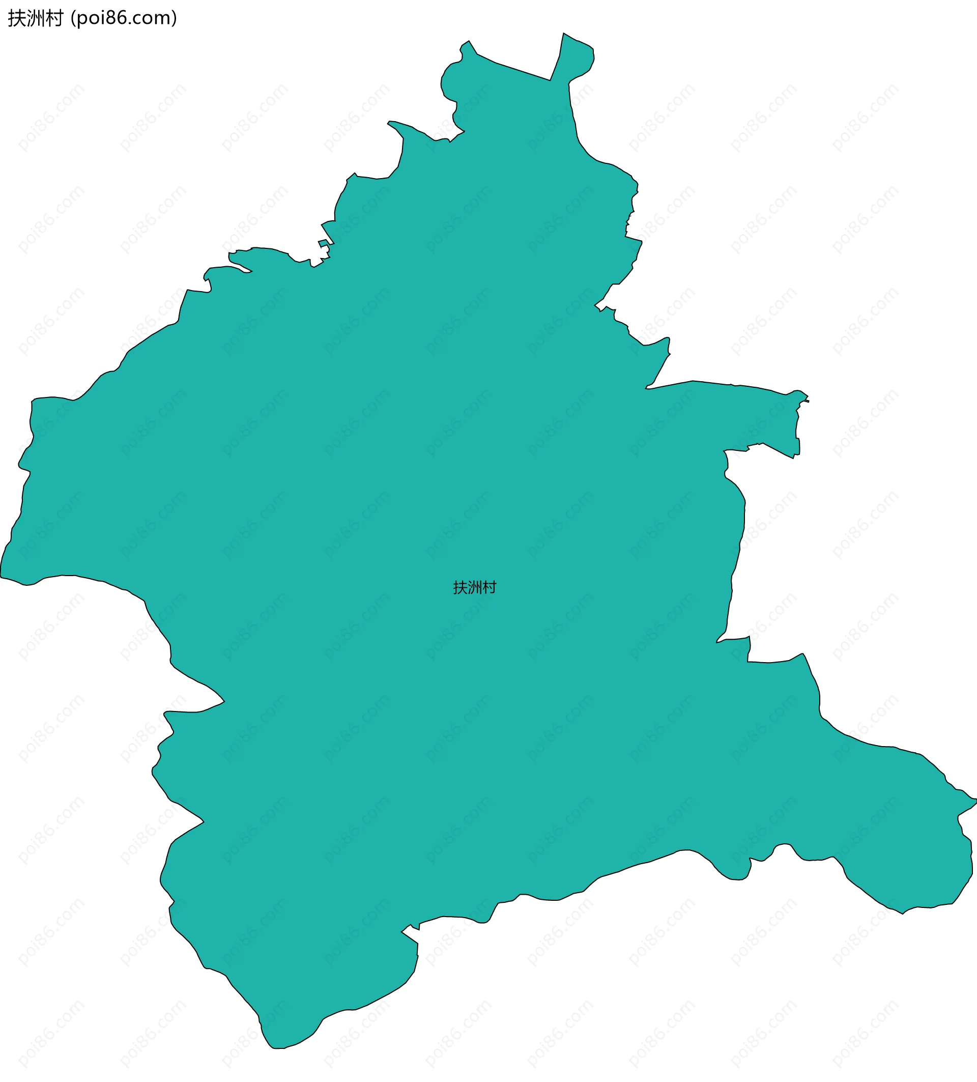 扶洲村边界地图