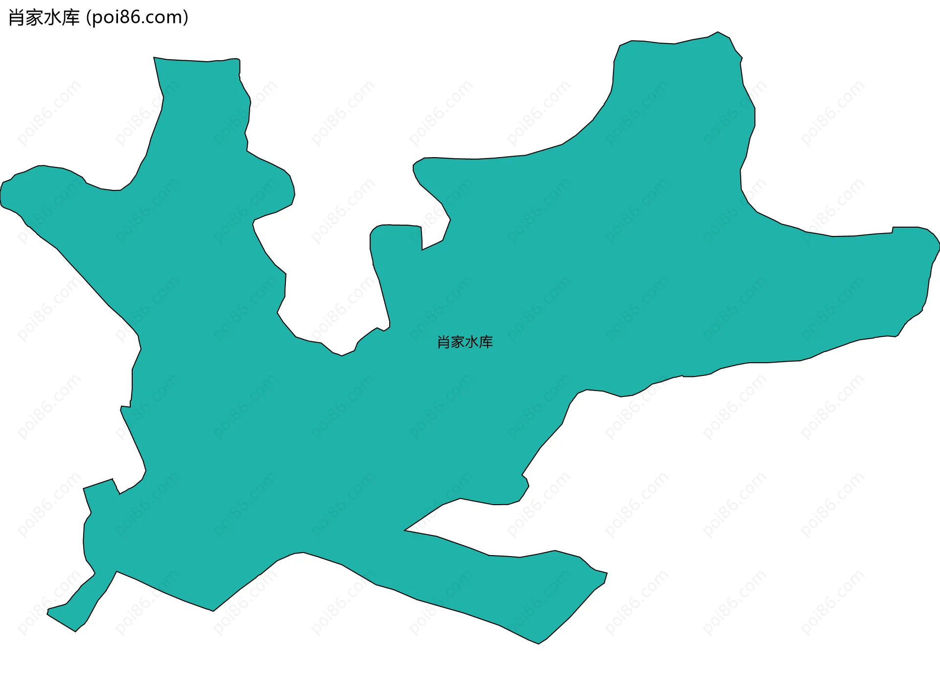 肖家水库边界地图