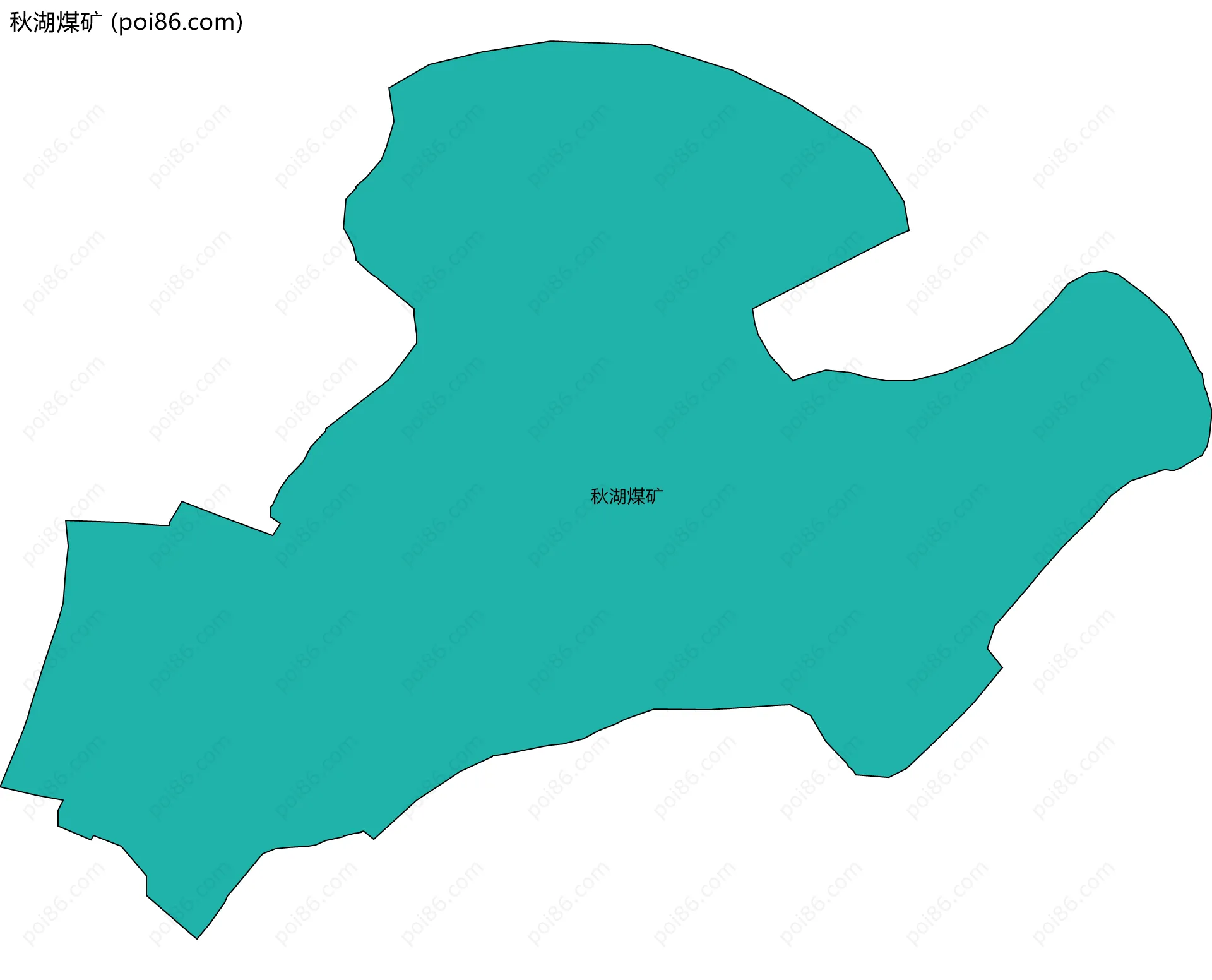 秋湖煤矿边界地图